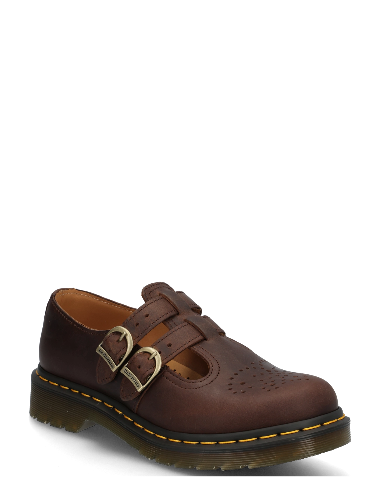 Dr. Martens 8065 Mary Jane Dark Brown Crazy Horse - Mary Janes - DARK BROWN / brown