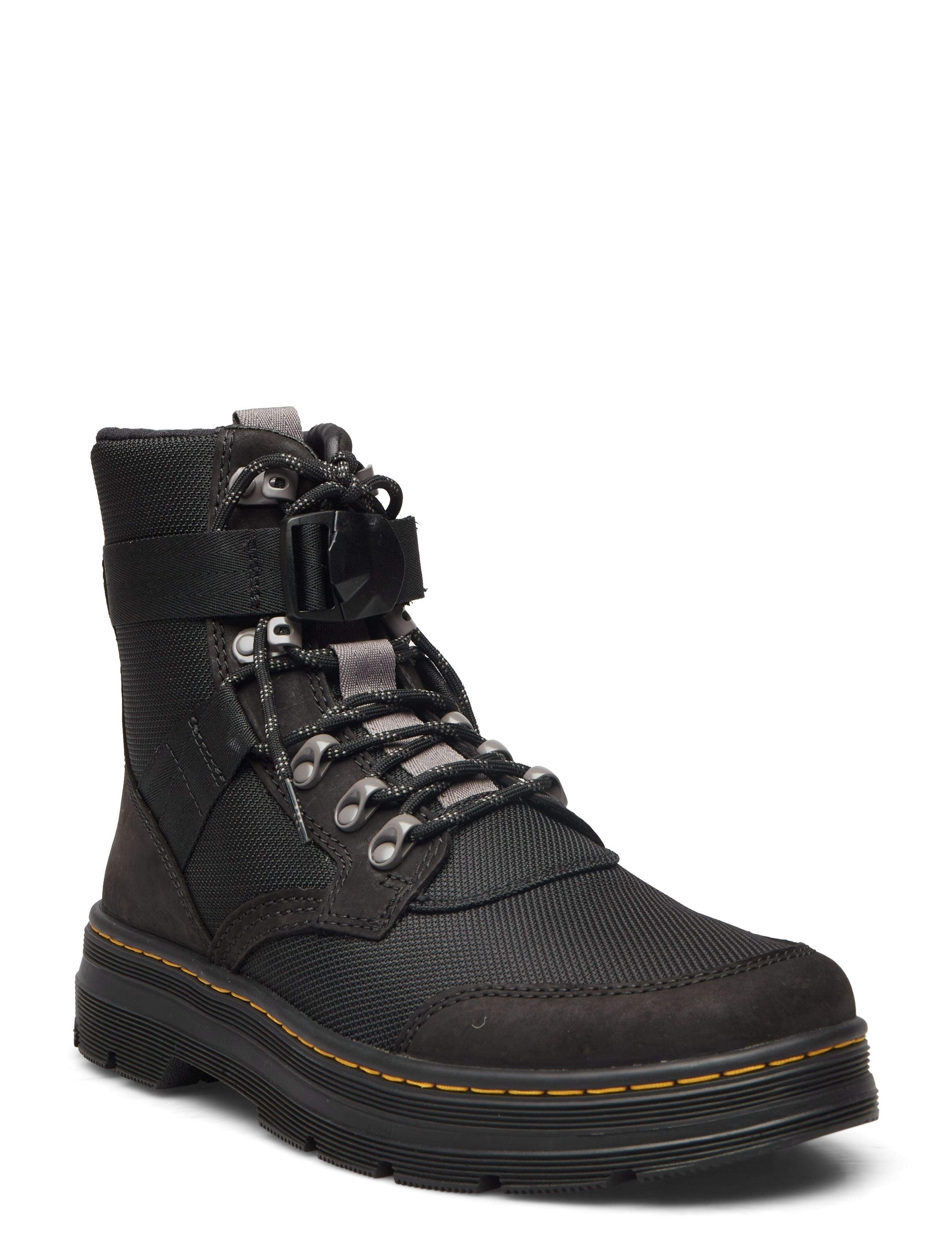 Dr. Martens Combs Tech Ii Fl Black Buffbuck+Two Tone Nylon -  - BLACK / black