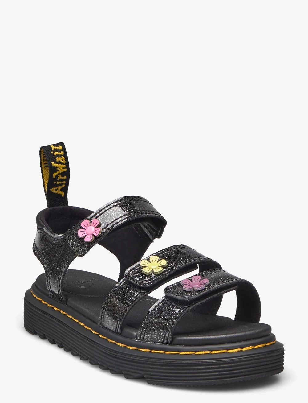 Dr. Martens Klaire J Black multi Coated Glitter Pu athena Sandals Boozt
