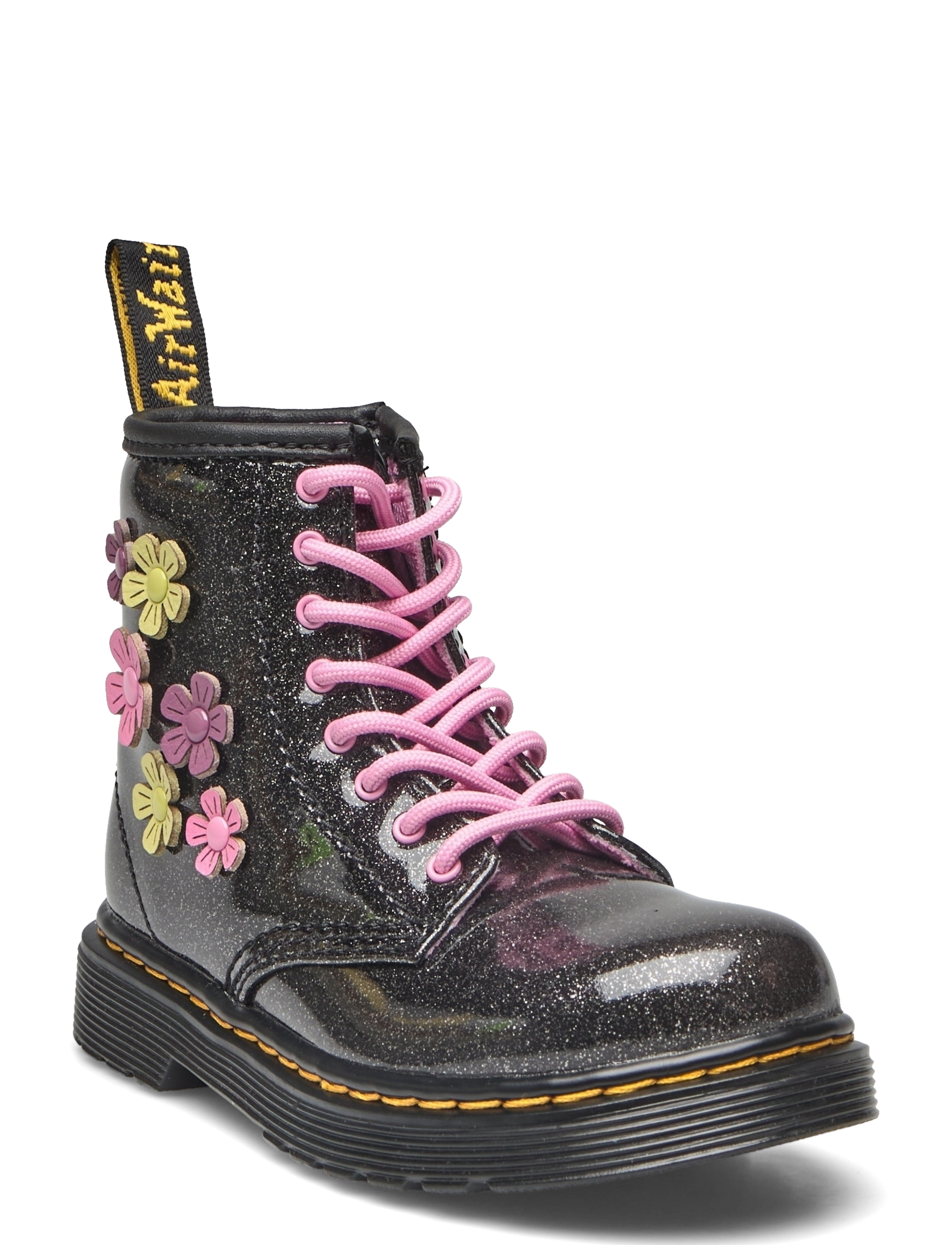 Dr. Martens - 1460 T Black+Multi Coated Glitter Pu+Athena - black+multi - 0