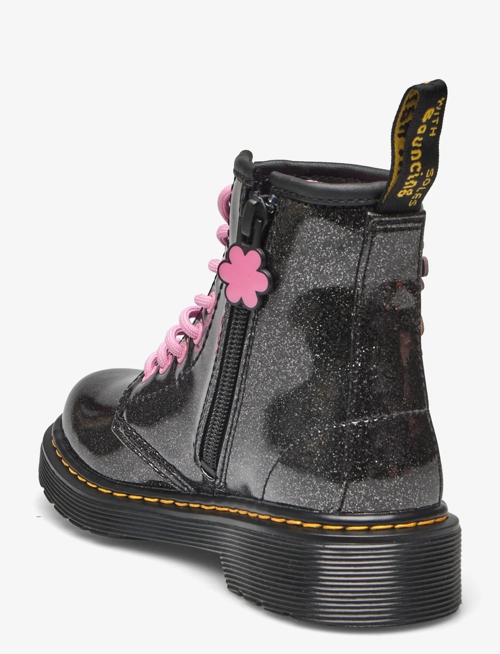 Black coated deals glitter doc martens