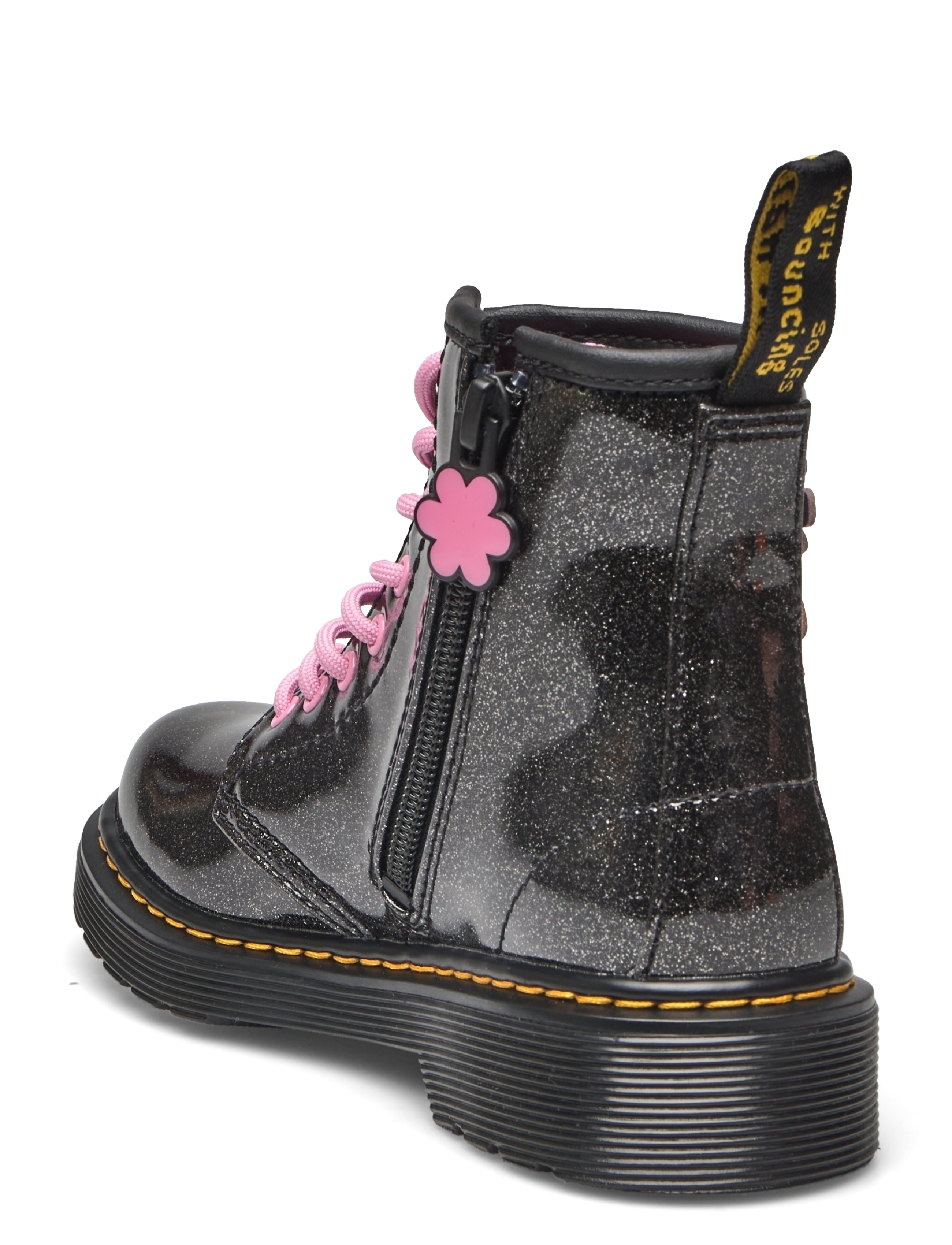 Dr. Martens - 1460 J Black+Multi Coated Glitter Pu+Athena - black+multi - 2