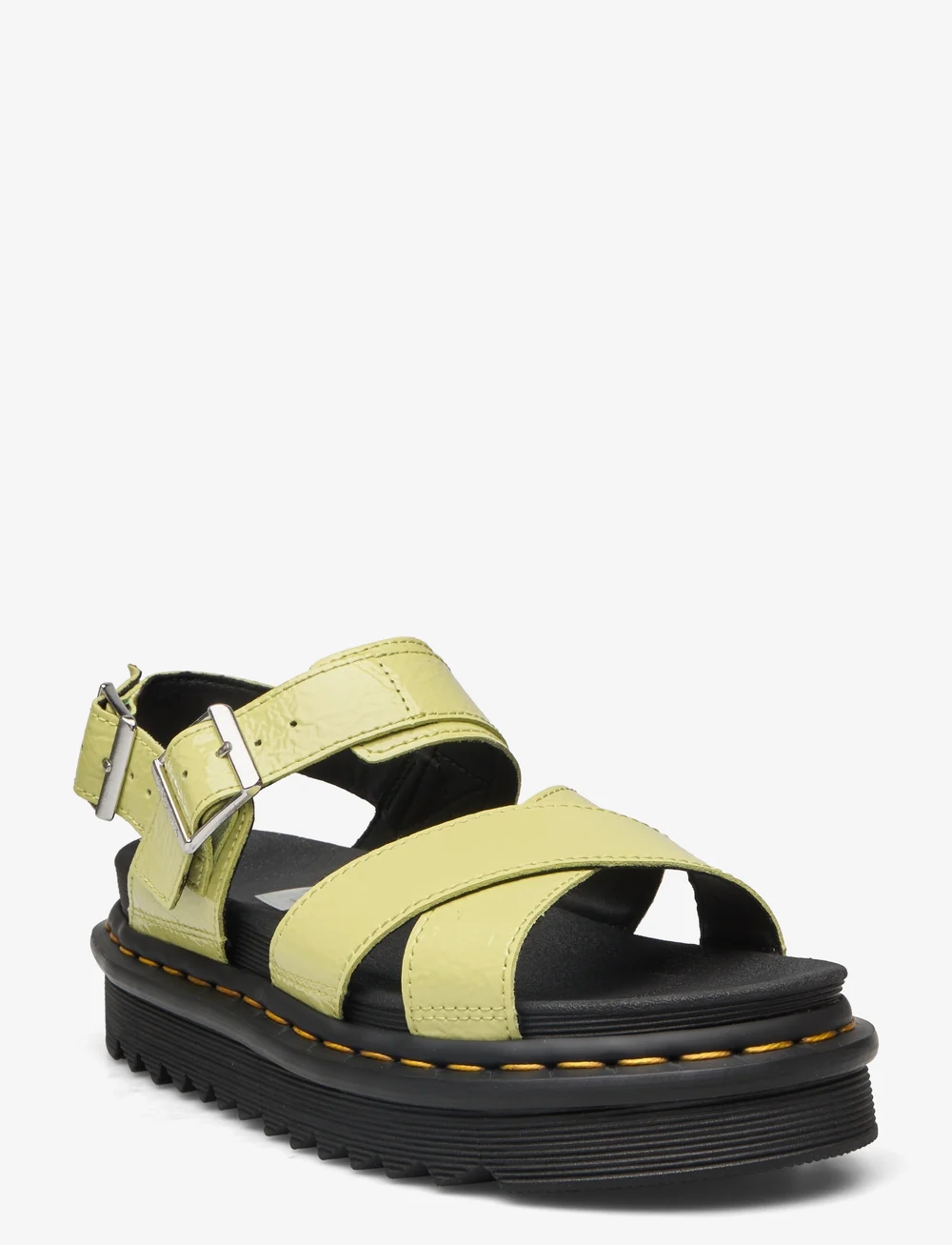 Dr. Martens Voss Ii Lime Green Distressed Patent Sandales a plateforme Boozt