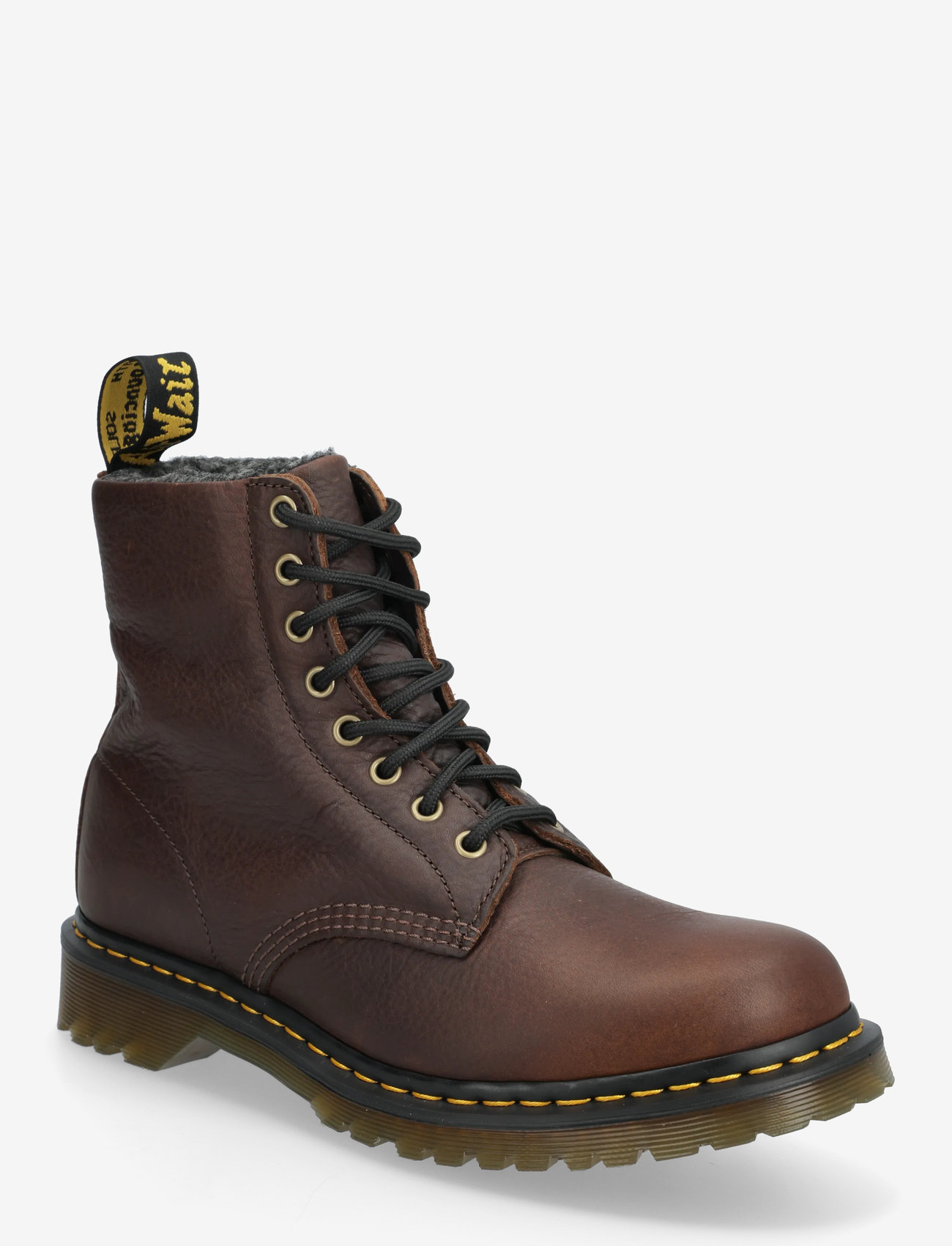 Dr. Martens - 1460 WL DARK BROWN GRIZZLY - vinterkängor - dark brown - 0