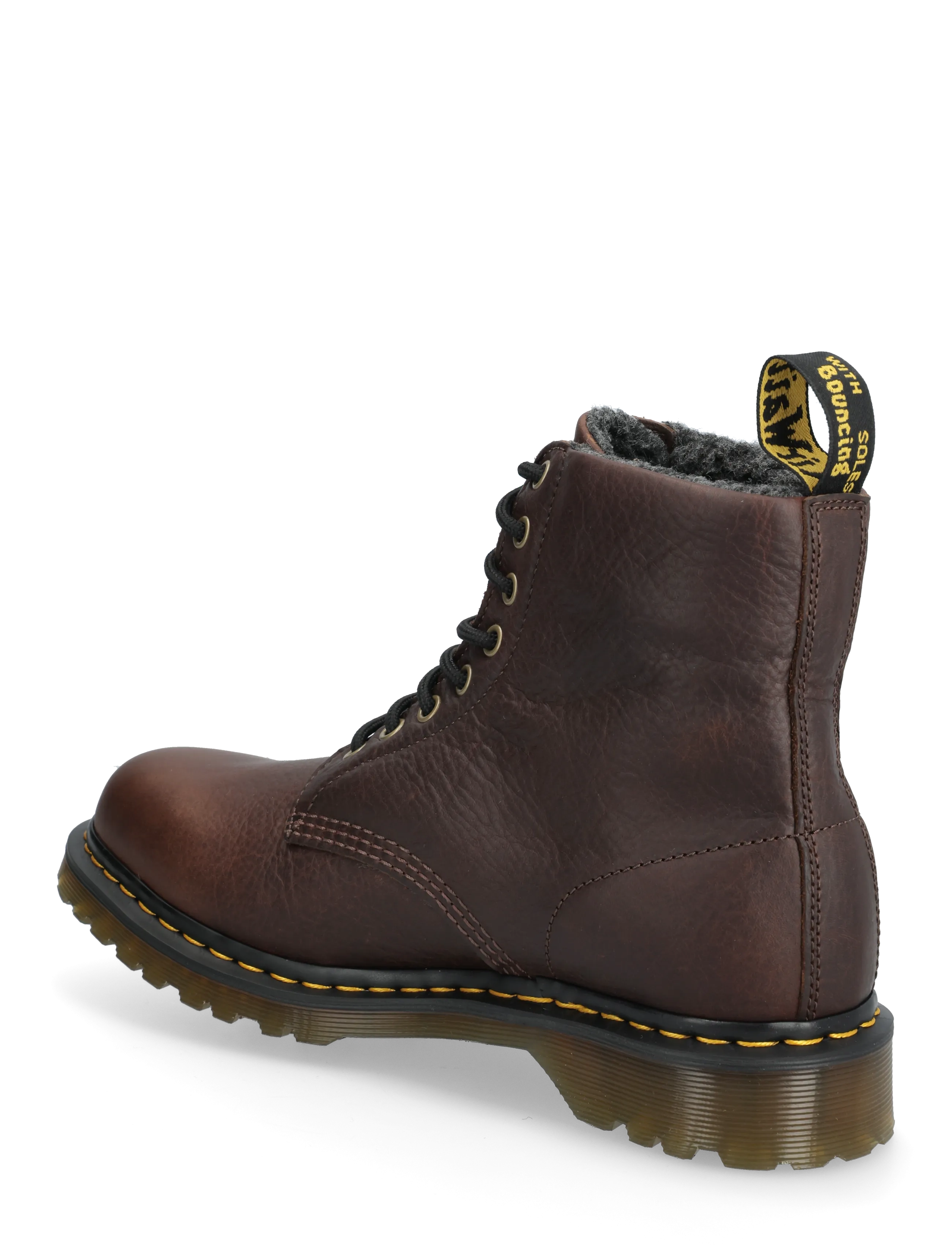 Dr. Martens - 1460 WL DARK BROWN GRIZZLY - laced boots - dark brown - 2