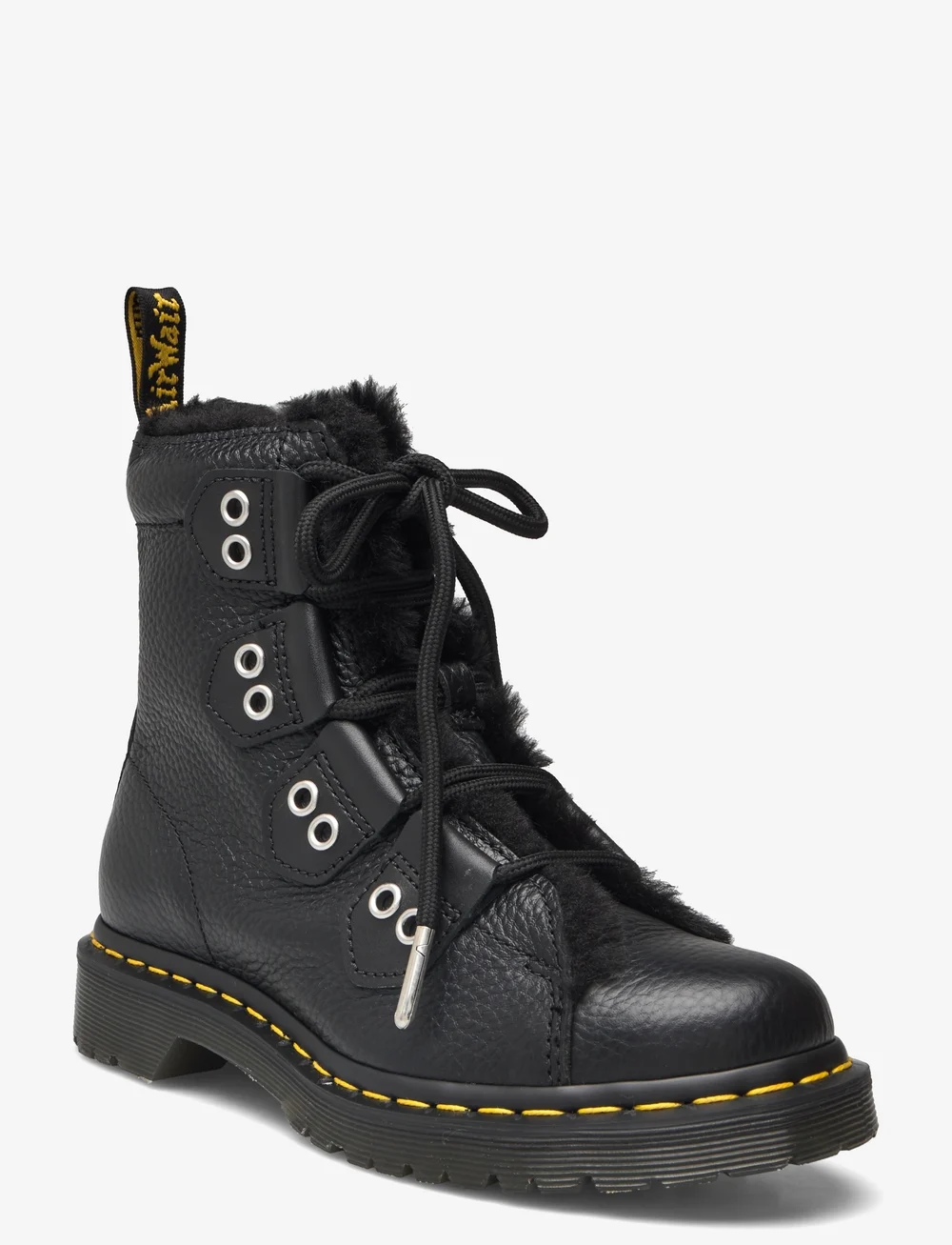 Dr martens 1460 w skiff black nappa