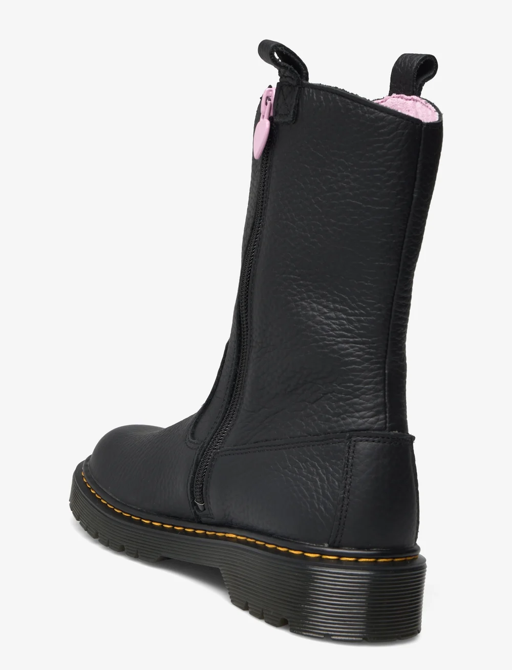 Black and pink doc martens sales