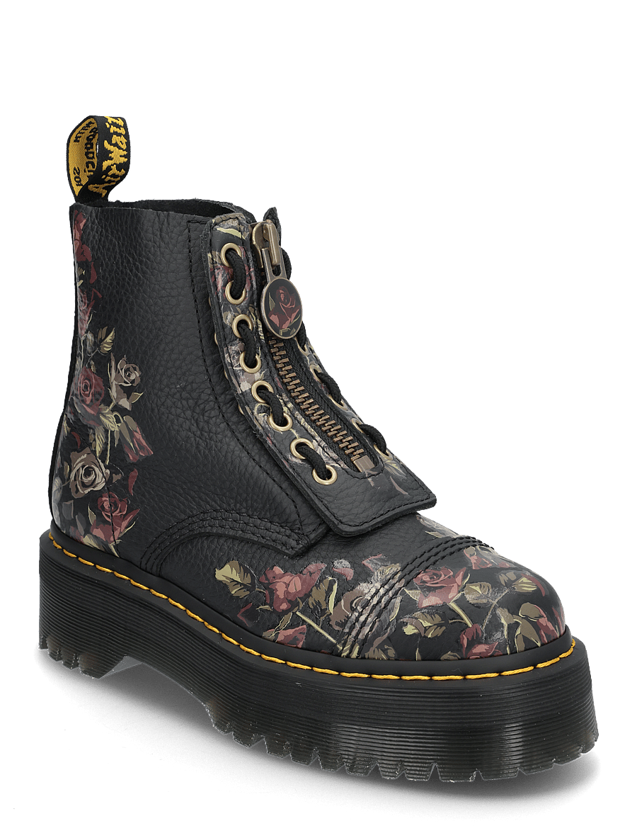 Dr. Martens - Sinclair Black Decayed Roses Classic Tumbled Nappa - black - 0