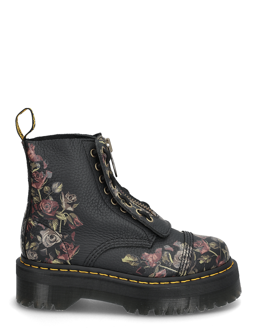 Dr. Martens - Sinclair Black Decayed Roses Classic Tumbled Nappa - black - 1