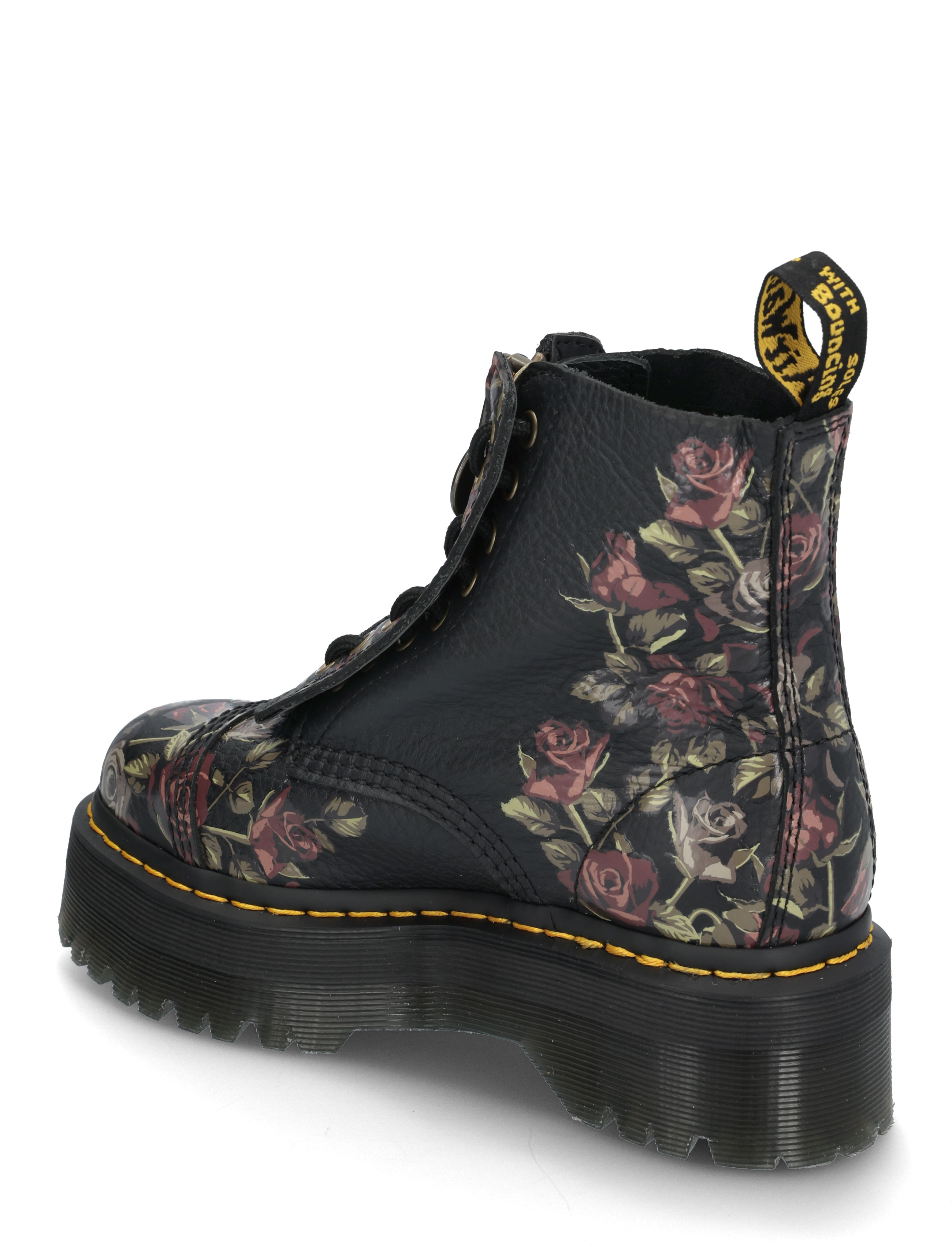 Dr. Martens - Sinclair Black Decayed Roses Classic Tumbled Nappa - black - 2
