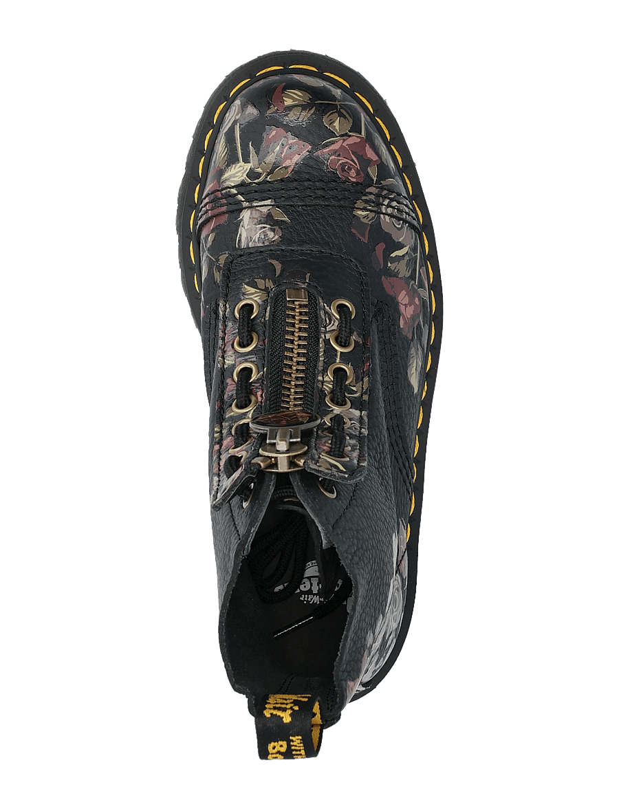 Dr. Martens - Sinclair Black Decayed Roses Classic Tumbled Nappa - black - 3