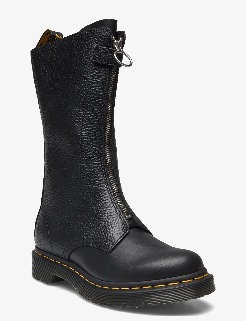 Flat black doc martens sales