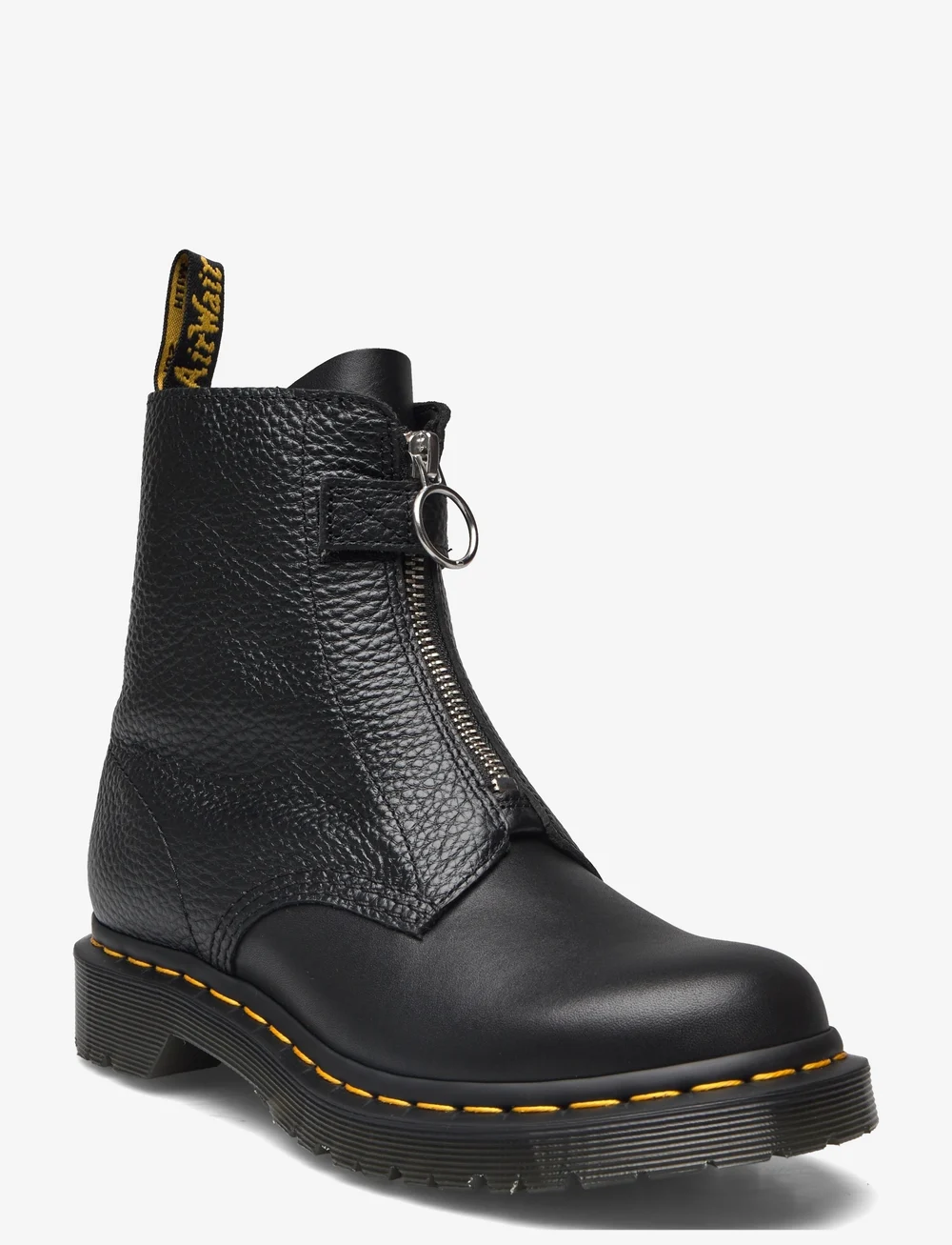 Dr. Martens 1460 Pascal Frnt Zip Black Wanama milled Nappa Flat ankle boots Boozt