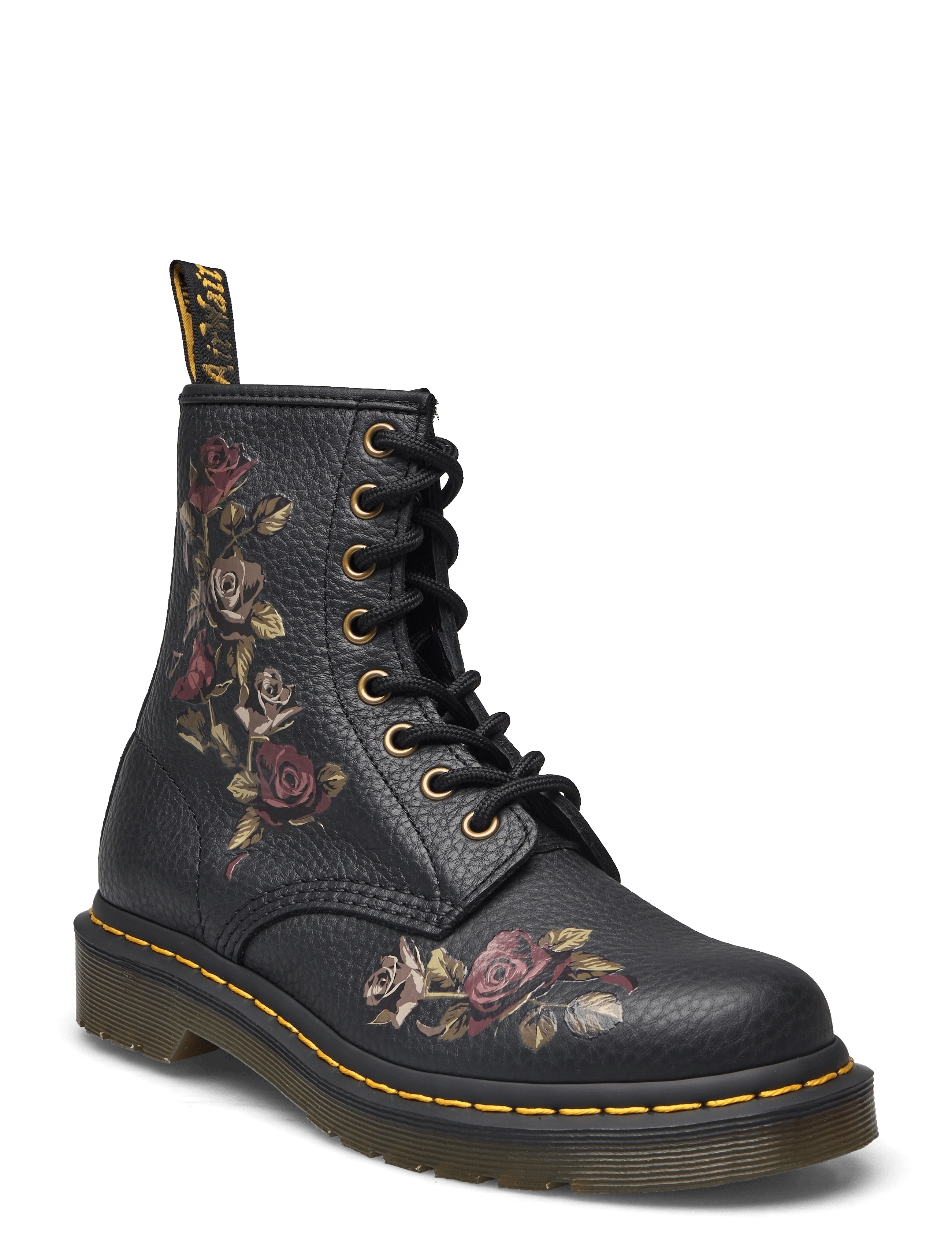 Dr Martens 1460 Black Decayed Roses Classic Tumbled Nappa
