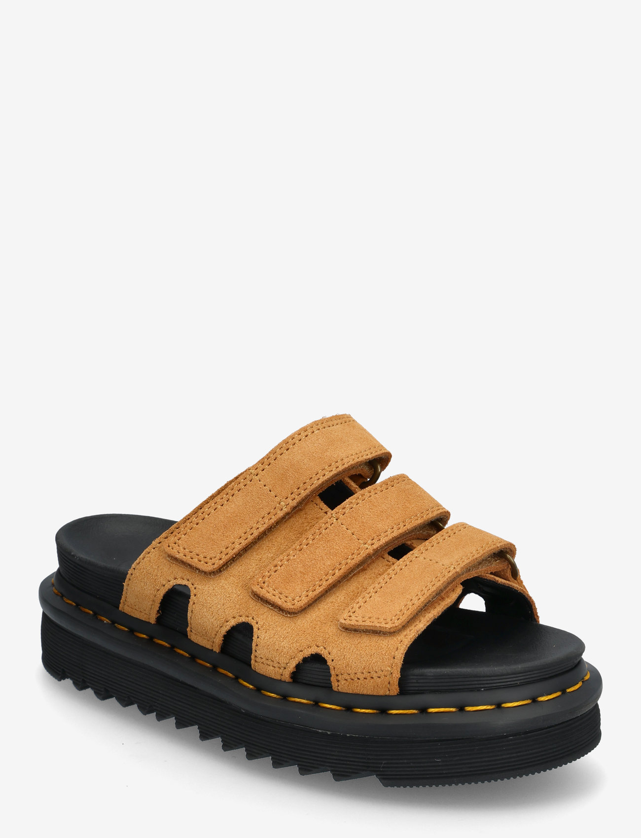 Dr. Martens - Raine Slide Tan Vt Eh Suede - platta sandaler - tan vt - 0