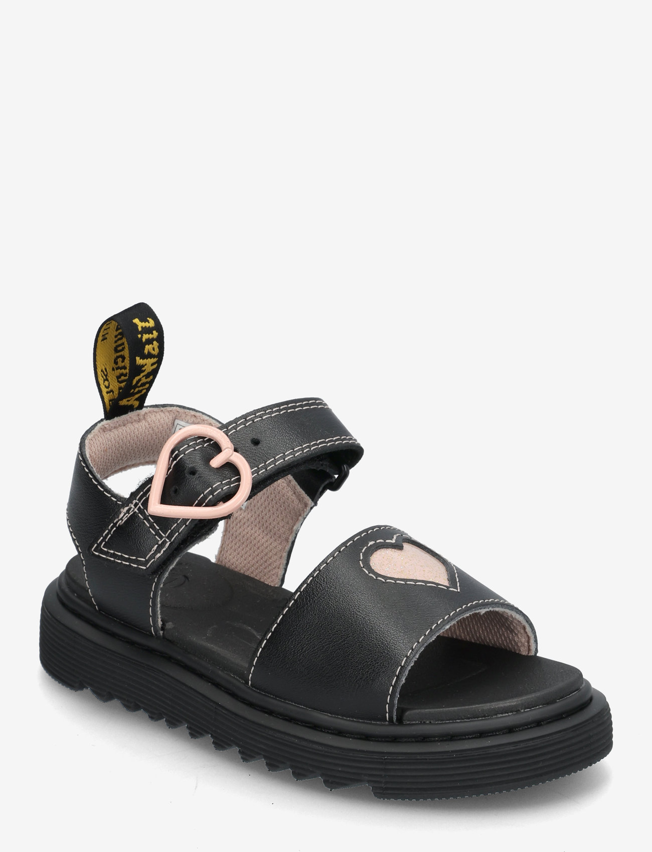 Dr. Martens - Marlowe Hearts J Black+Powder Pink T Lamper+Nebula Glitter - sandalen - black+powder pink - 0