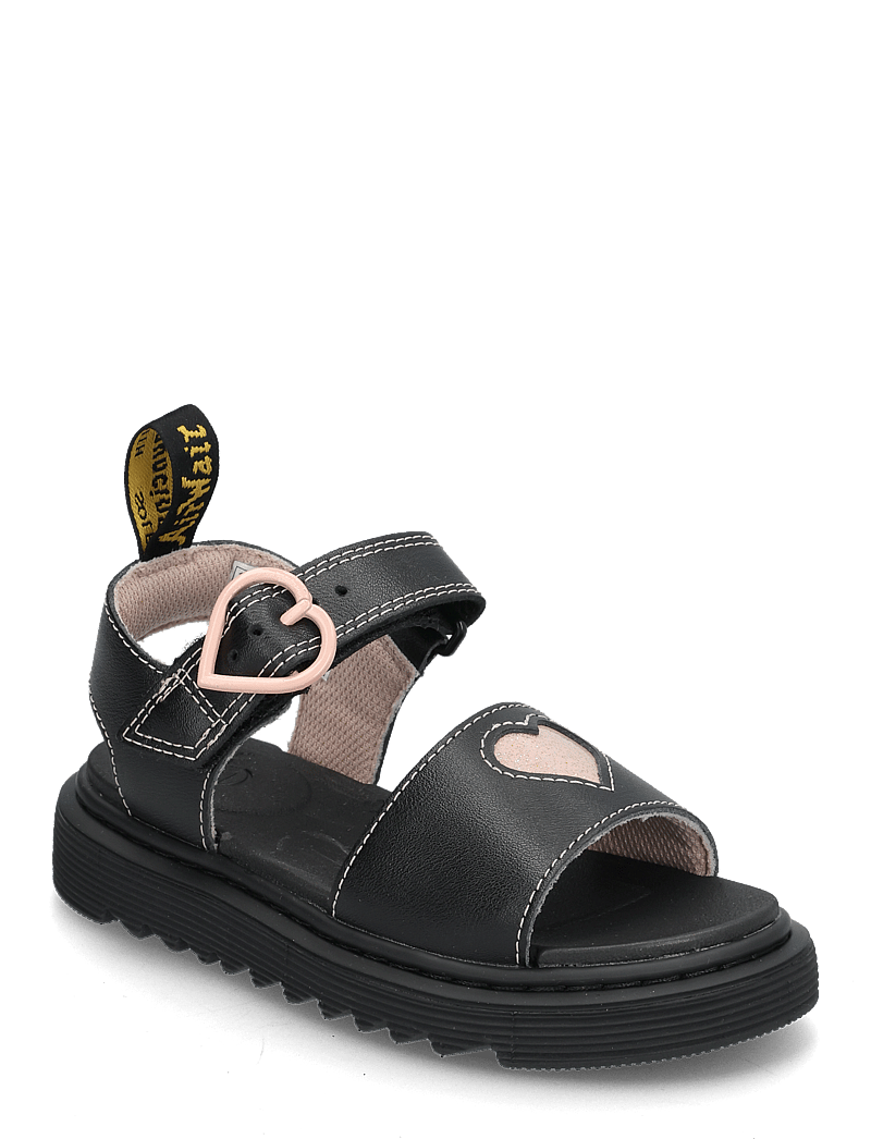 Dr. Martens - Marlowe Hearts J Black+Powder Pink T Lamper+Nebula Glitter - sandalen - black+powder pink - 0