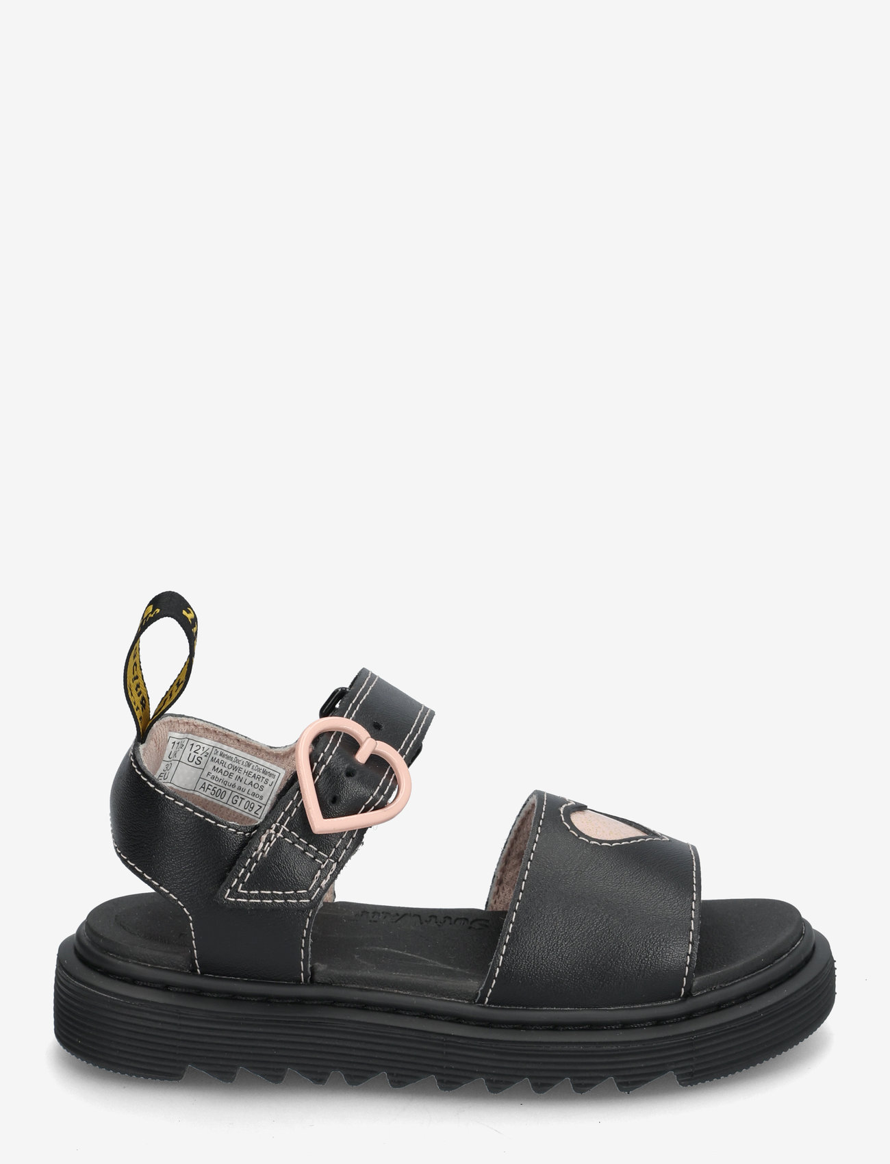 Dr. Martens - Marlowe Hearts J Black+Powder Pink T Lamper+Nebula Glitter - sandalen - black+powder pink - 1