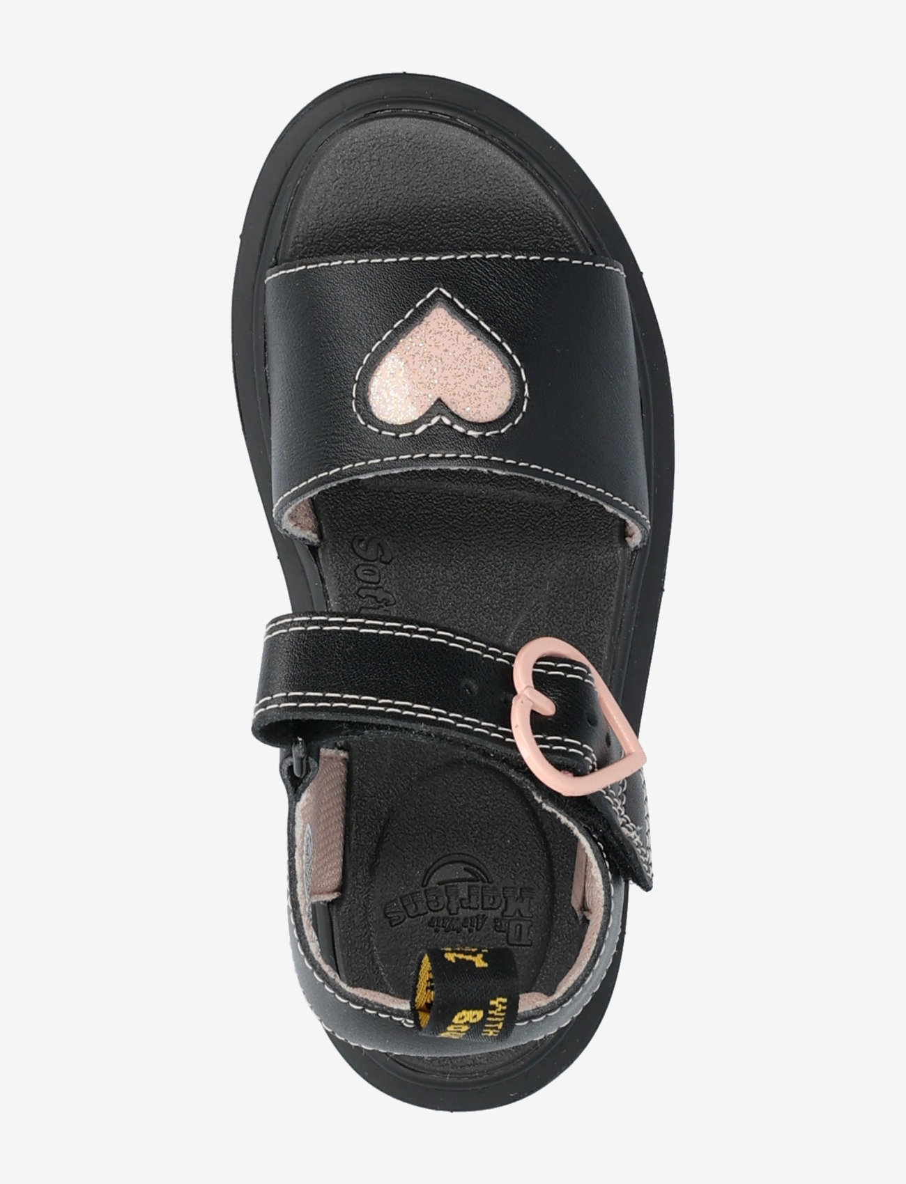 Dr. Martens - Marlowe Hearts J Black+Powder Pink T Lamper+Nebula Glitter - sandalen - black+powder pink - 3
