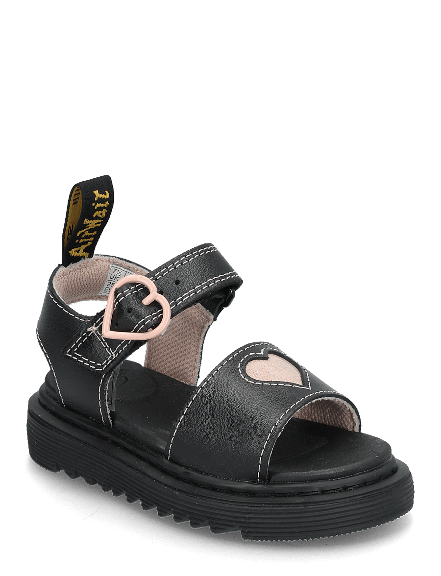 Dr. Martens - Marlowe Hearts T Black+Powder Pink T Lamper+Nebula Glitter - sandalen - black+powder pink - 0