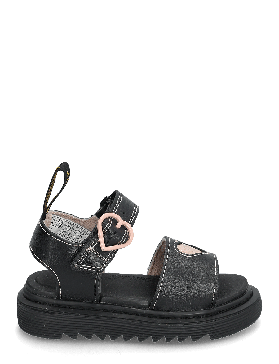 Dr. Martens - Marlowe Hearts T Black+Powder Pink T Lamper+Nebula Glitter - sandalen - black+powder pink - 1