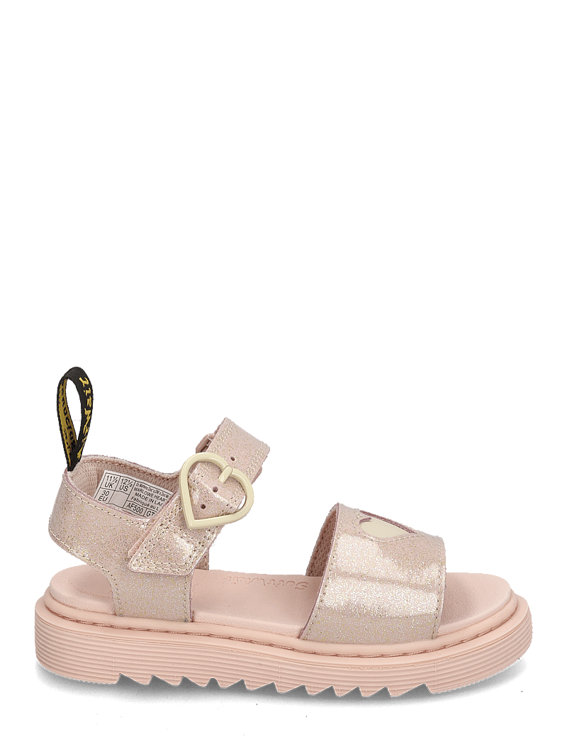 Dr. Martens - Marlowe Hearts J Powder Pink+Cloud Cream Nebula Glitter+Classic Nappa - sandaler - powder pink+cloud cream - 1