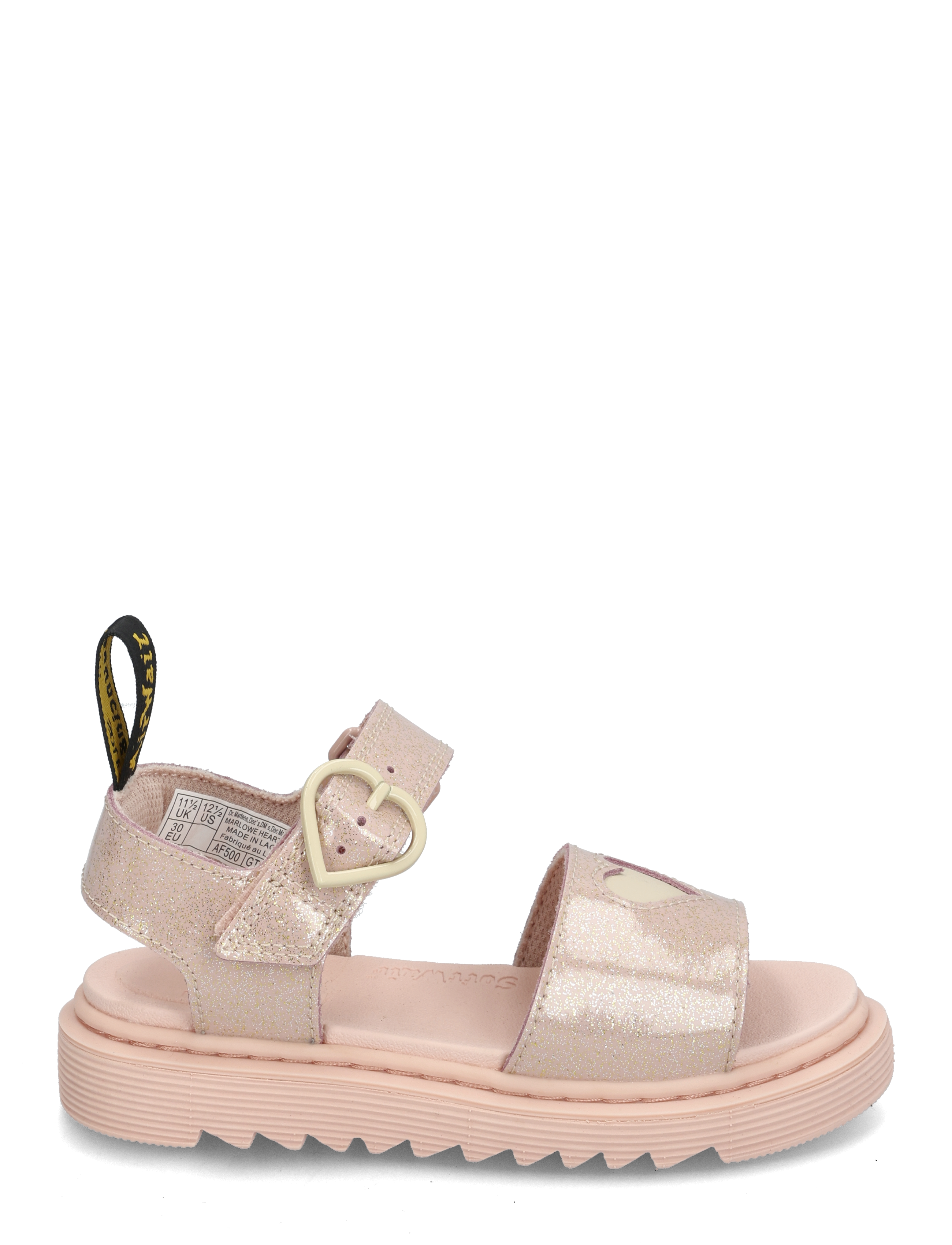 Dr. Martens - Marlowe Hearts J Powder Pink+Cloud Cream Nebula Glitter+Classic Nappa - powder pink+cloud cream - 1