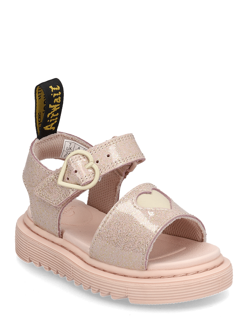 Dr. Martens - Marlowe Hearts T Powder Pink+Cloud Cream Nebula Glitter+Classic Nappa - sandalen - powder pink+cloud cream - 0