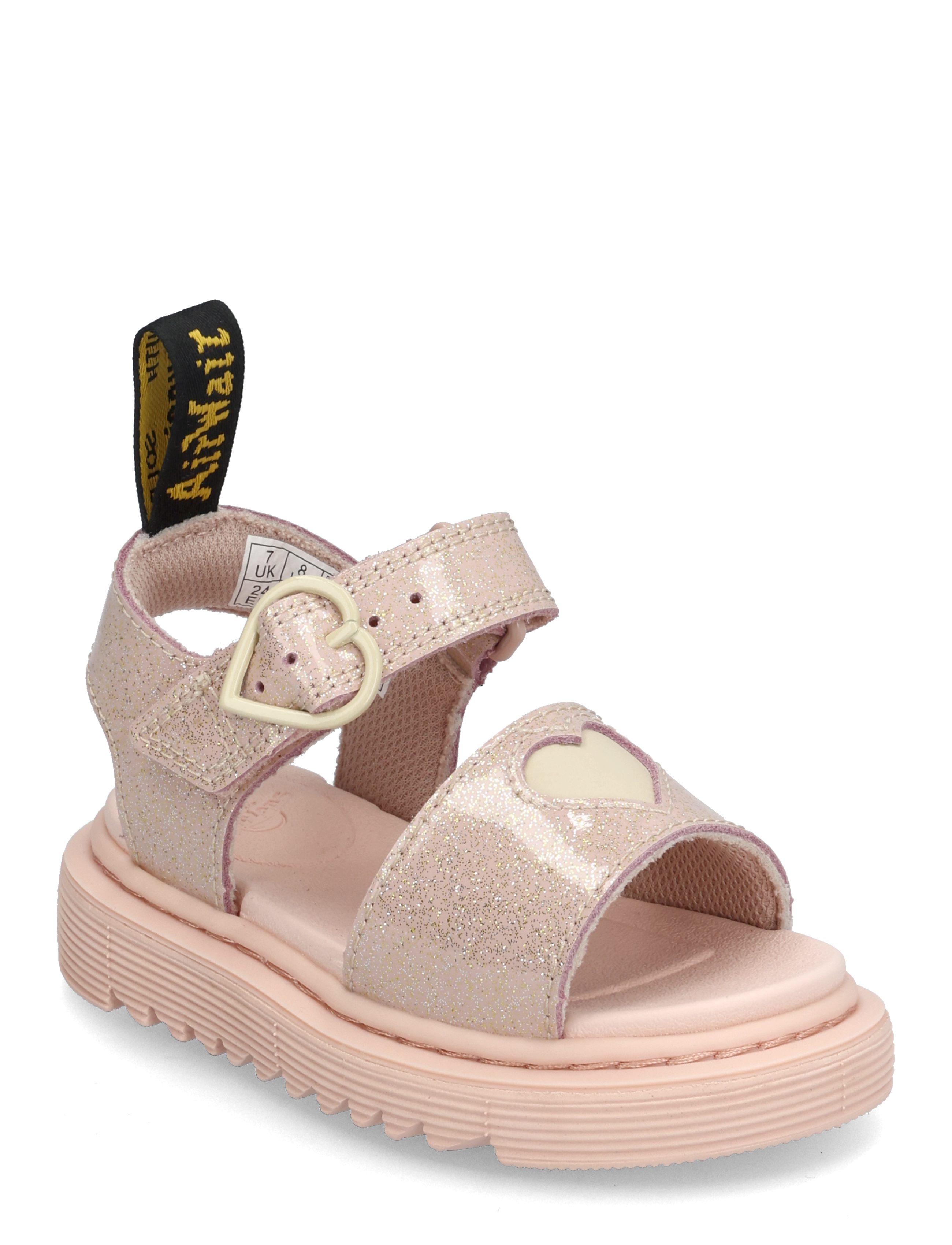 Dr. Martens Marlowe Hearts T Powder Pink+Cloud Cream Nebula Glitter+Classic Nappa - App deal - POWDER PINK+CLOUD CREAM / pink/rose