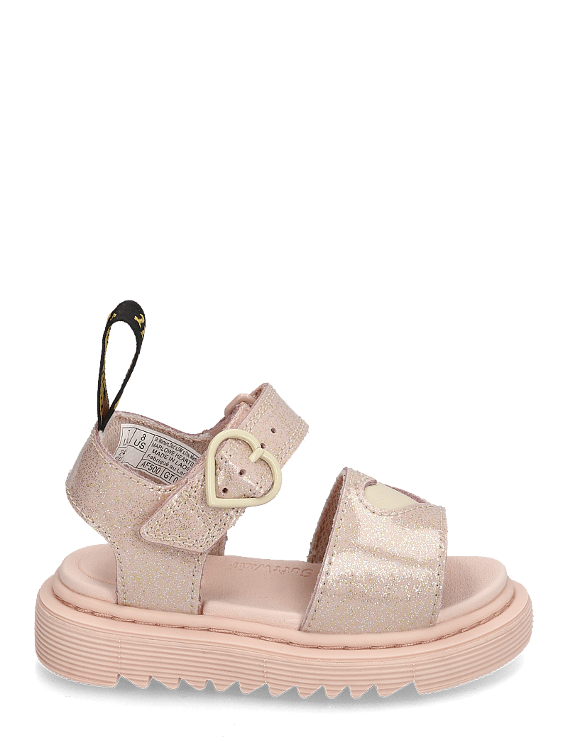 Dr. Martens - Marlowe Hearts T Powder Pink+Cloud Cream Nebula Glitter+Classic Nappa - sandalen - powder pink+cloud cream - 1