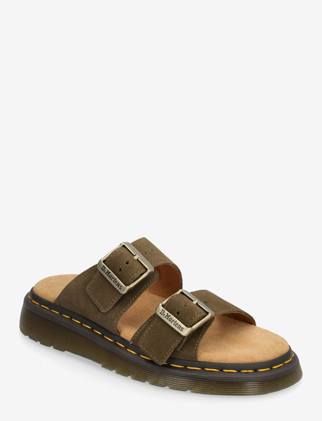 Dr. Martens - Josef Dms Olive Bronx Suede - platta sandaler - dms olive - 0
