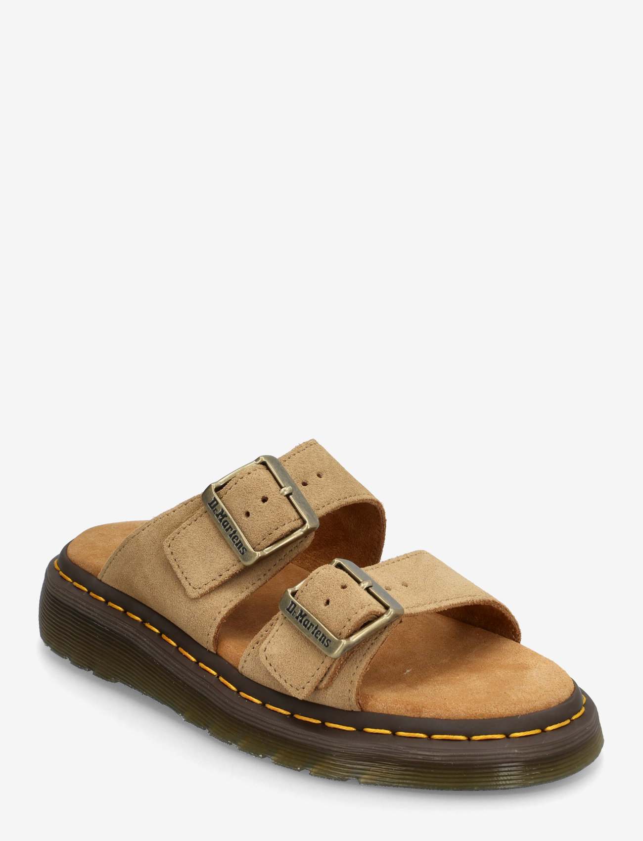 Dr. Martens - Josef Savannah Tan Bronx Suede - flat sandals - savannah tan - 0