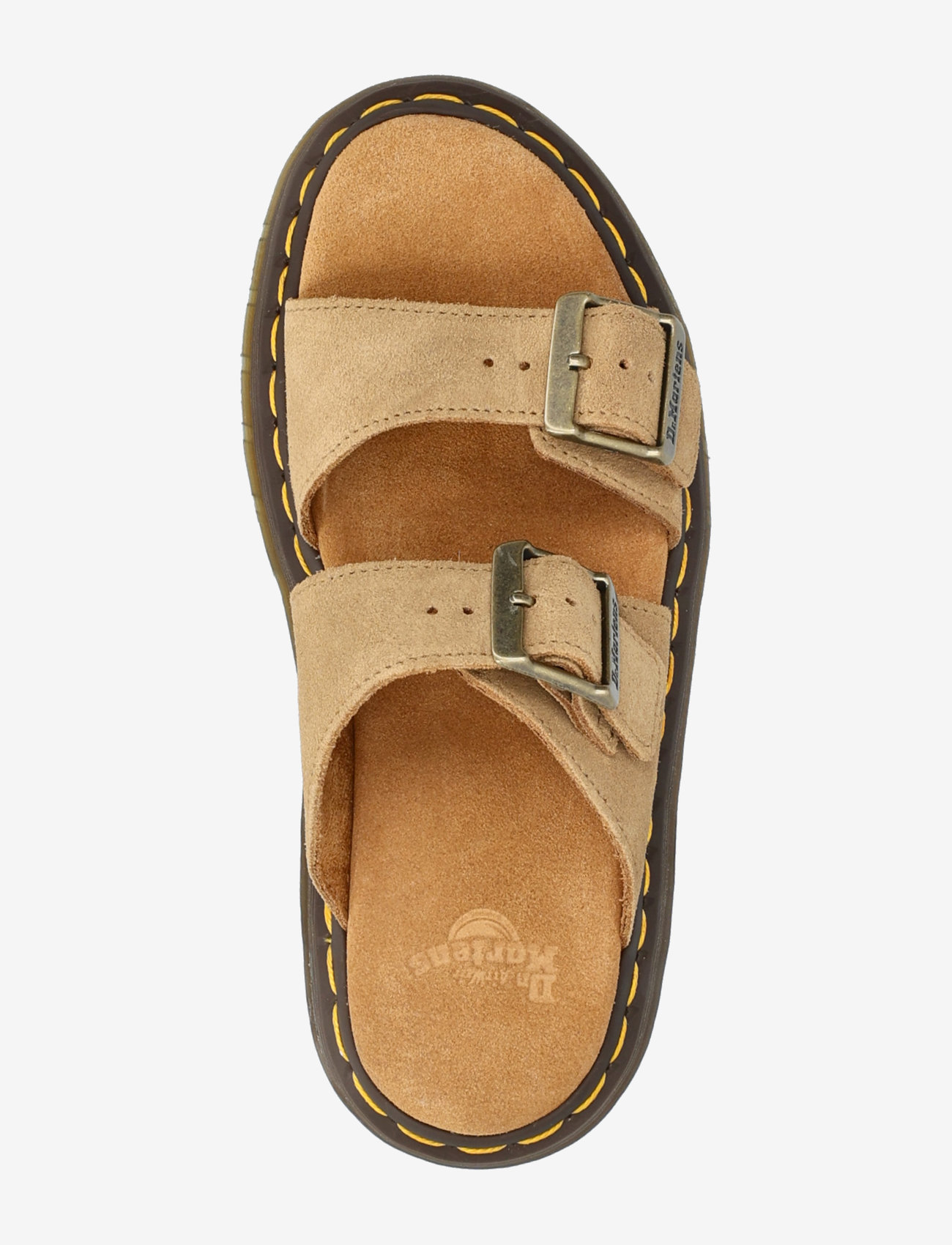 Dr. Martens - Josef Savannah Tan Bronx Suede - flat sandals - savannah tan - 3