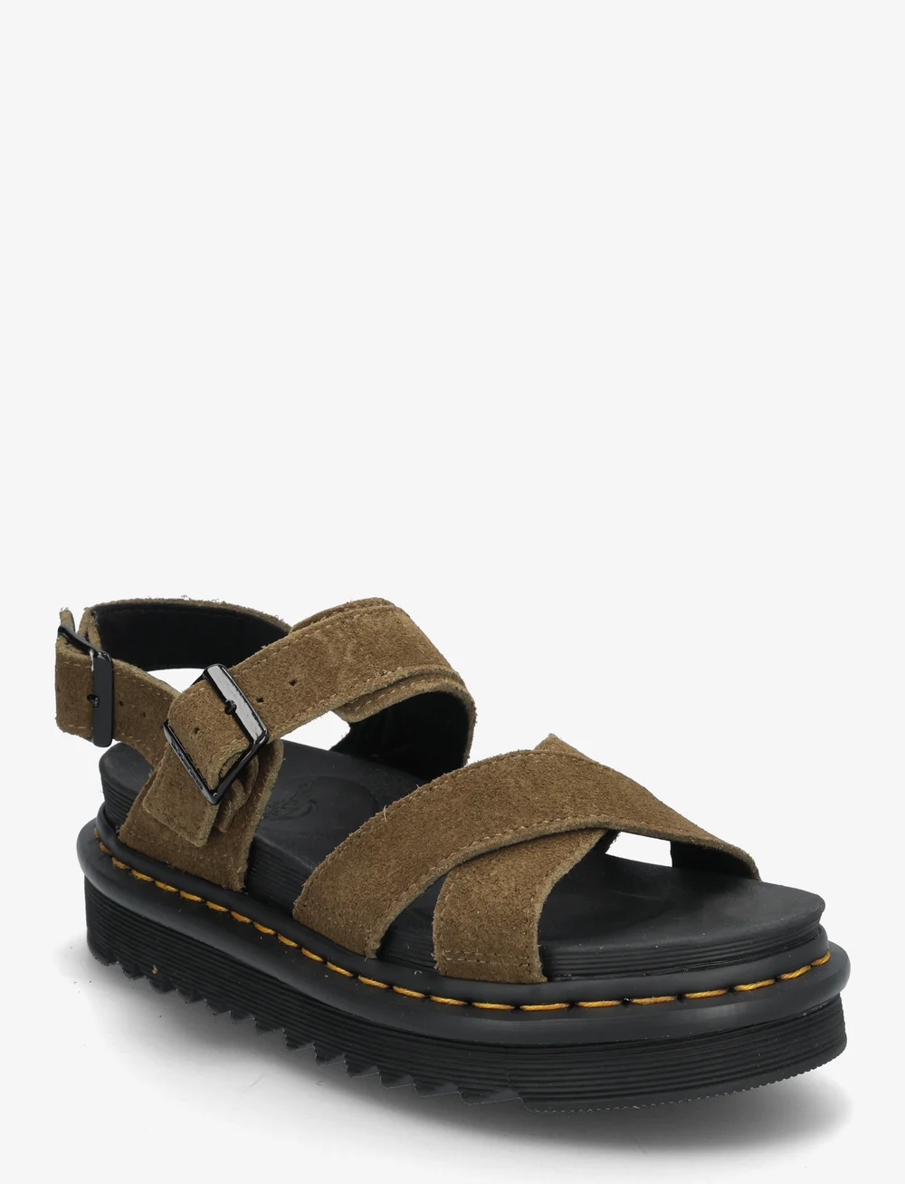 Dr. Martens - Voss Ii Dms Olive Bronx Suede - flache sandalen - dms olive - 0