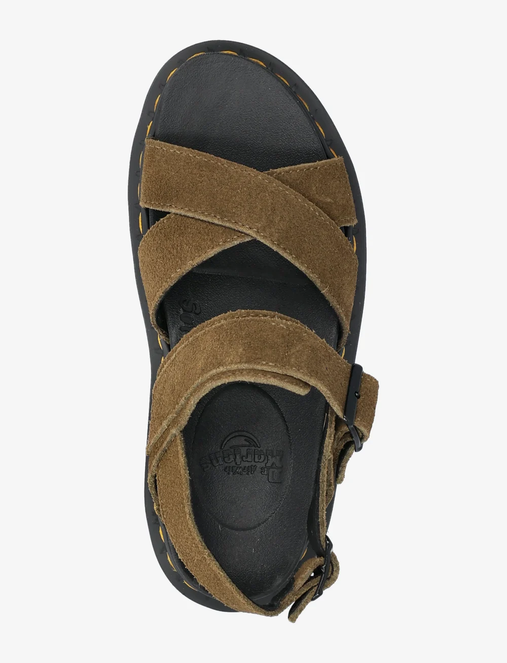 Dr. Martens - Voss Ii Dms Olive Bronx Suede - flache sandalen - dms olive - 3