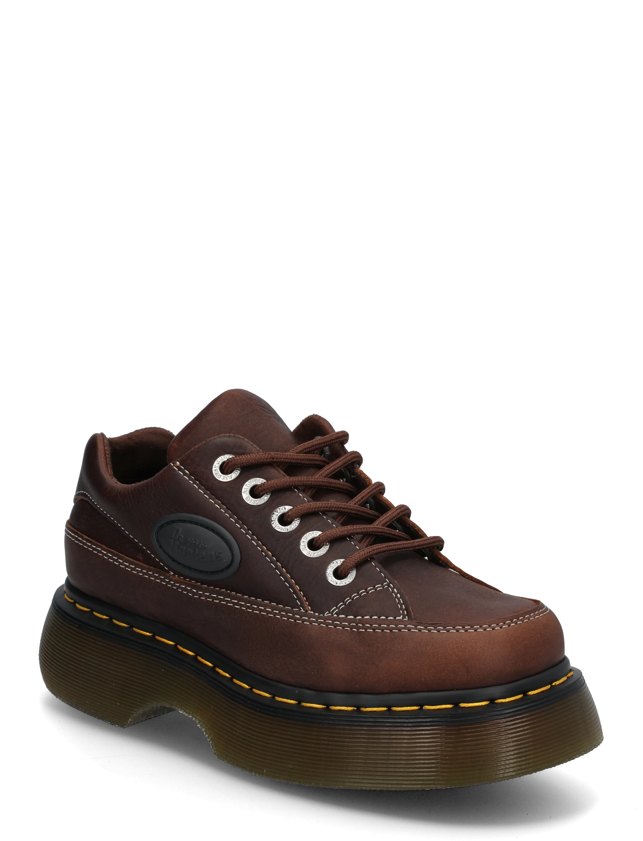 Dr. Martens Buzz 5I Dark Braun Grizzly, Damen, Plateau Schnürschuhe, Braun, Gr.40
