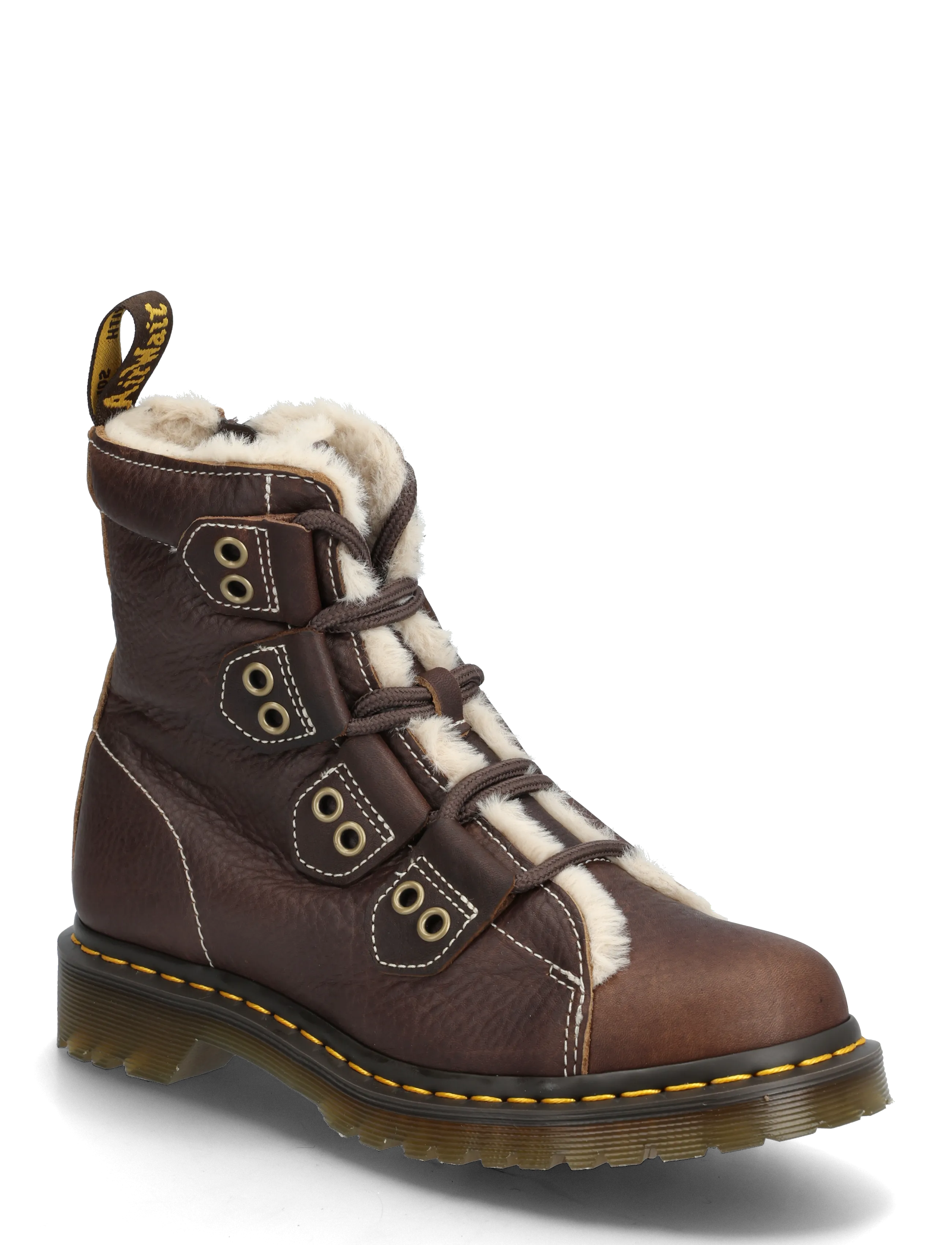 Dr. Martens 1460 LTT FL DARK BROWN GRIZZLY - Dr. Martens - DARK BROWN / brown