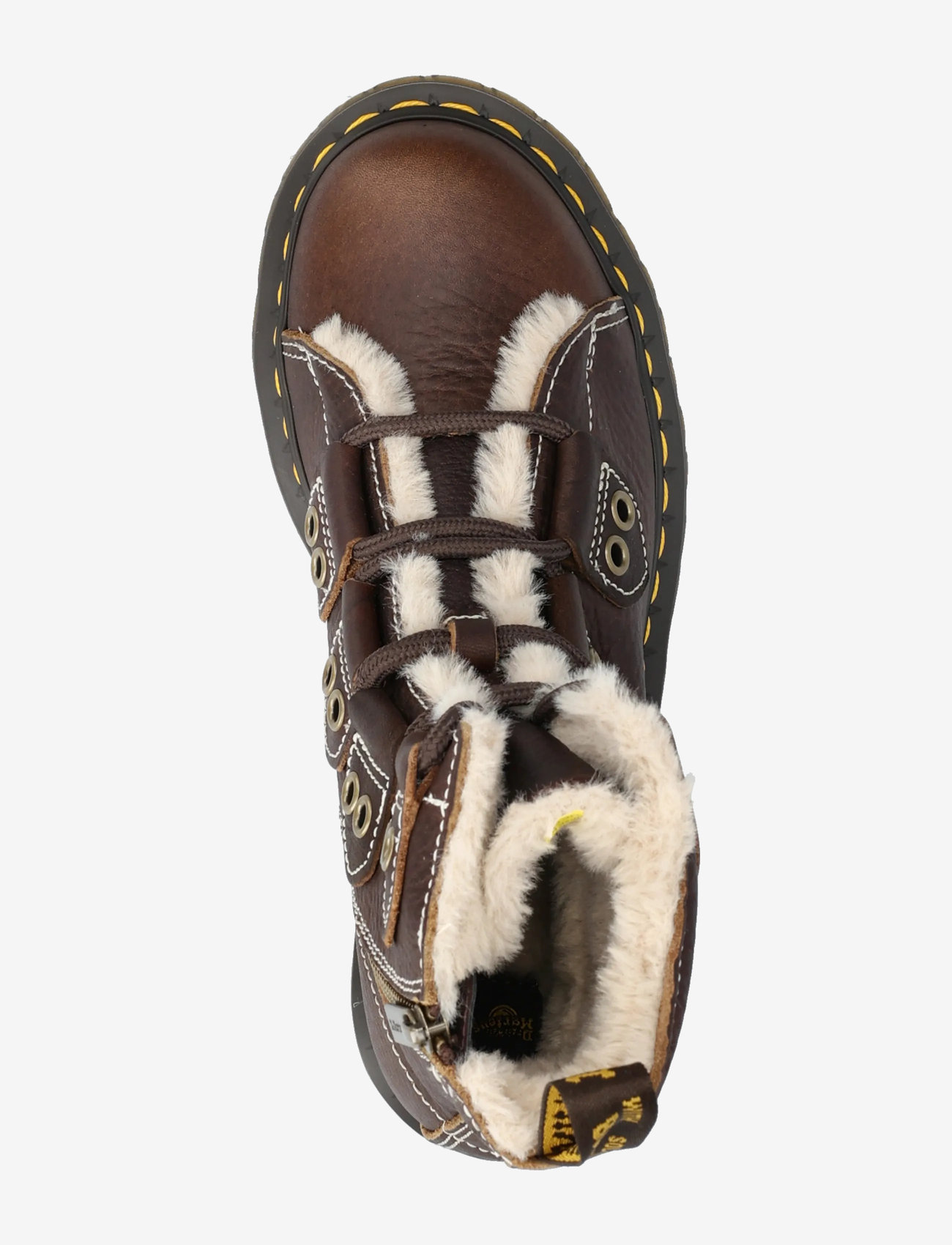 Dr. Martens - 1460 LTT FL DARK BROWN GRIZZLY - flate ankelboots - dark brown - 3