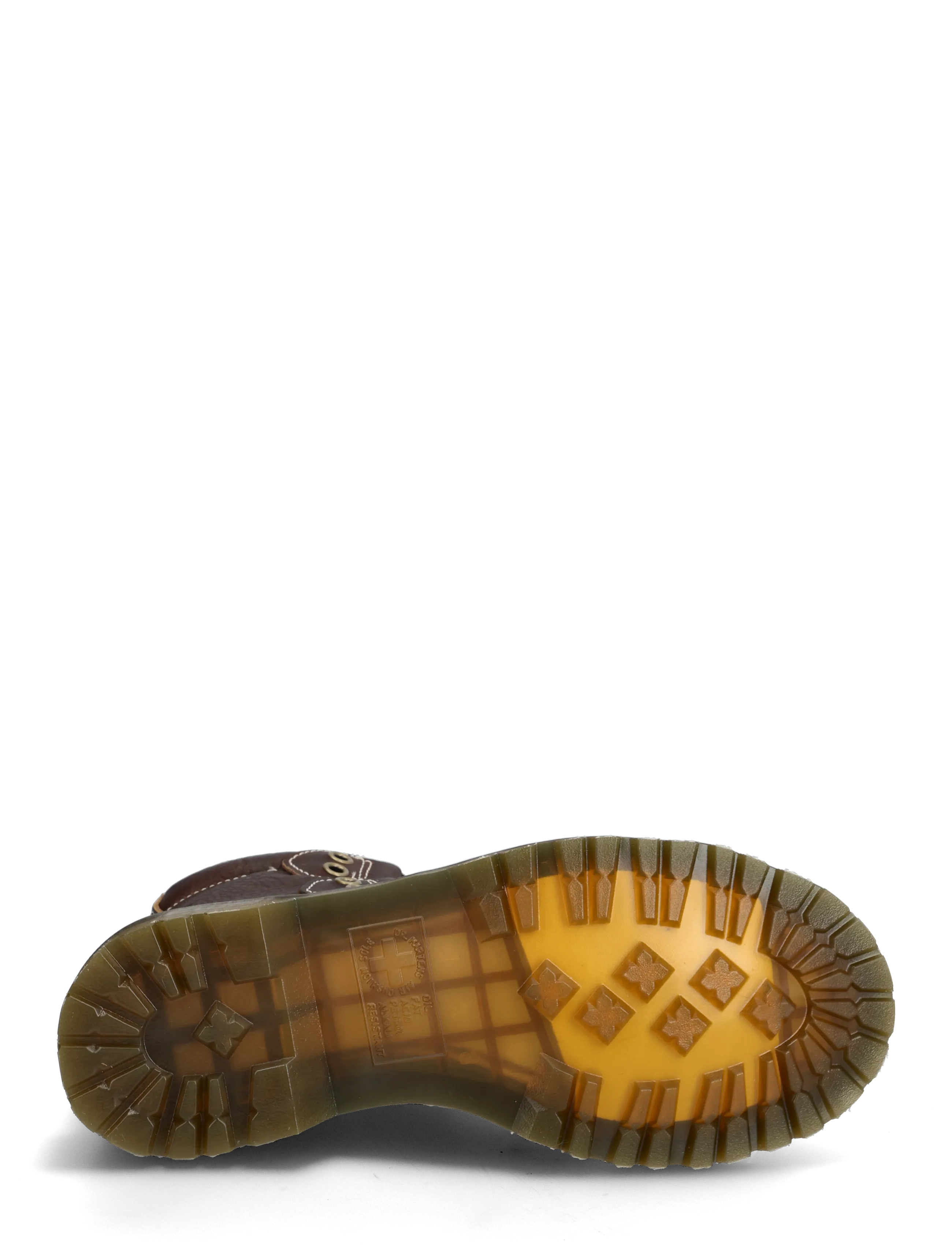Dr. Martens - 1460 LTT FL DARK BROWN GRIZZLY - platte enkellaarsjes - dark brown - 4