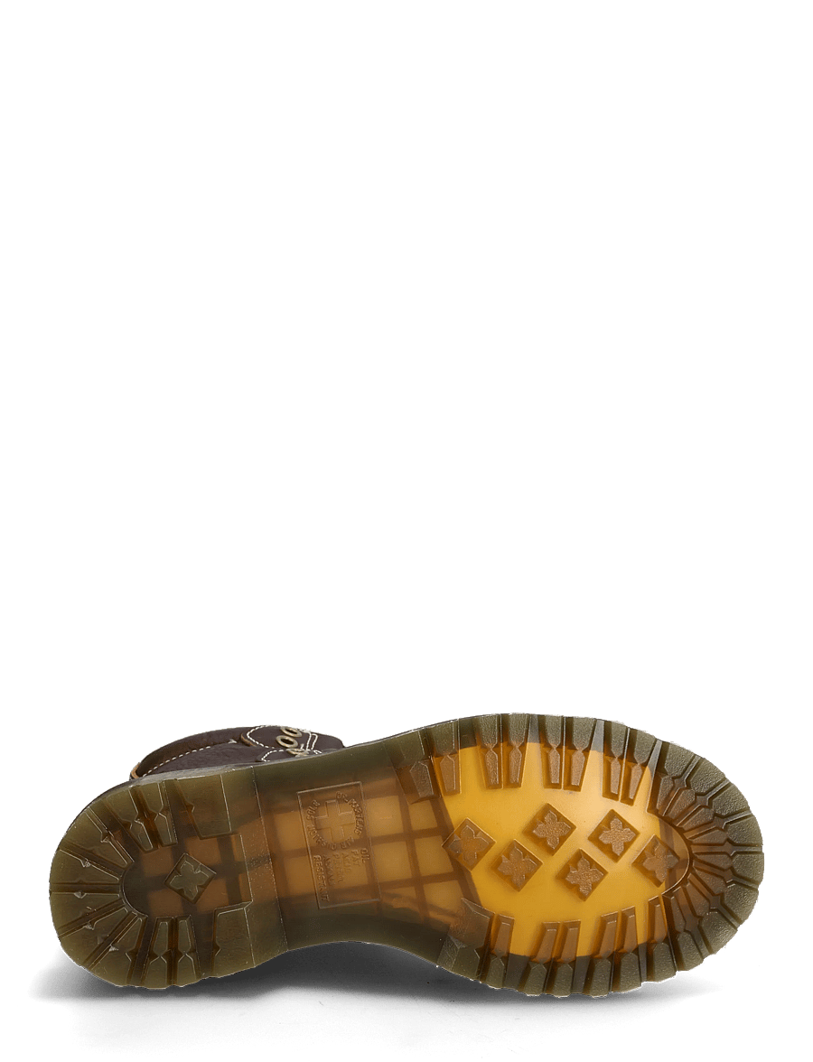 Dr. Martens - 1460 LTT FL DARK BROWN GRIZZLY - platte enkellaarsjes - dark brown - 4
