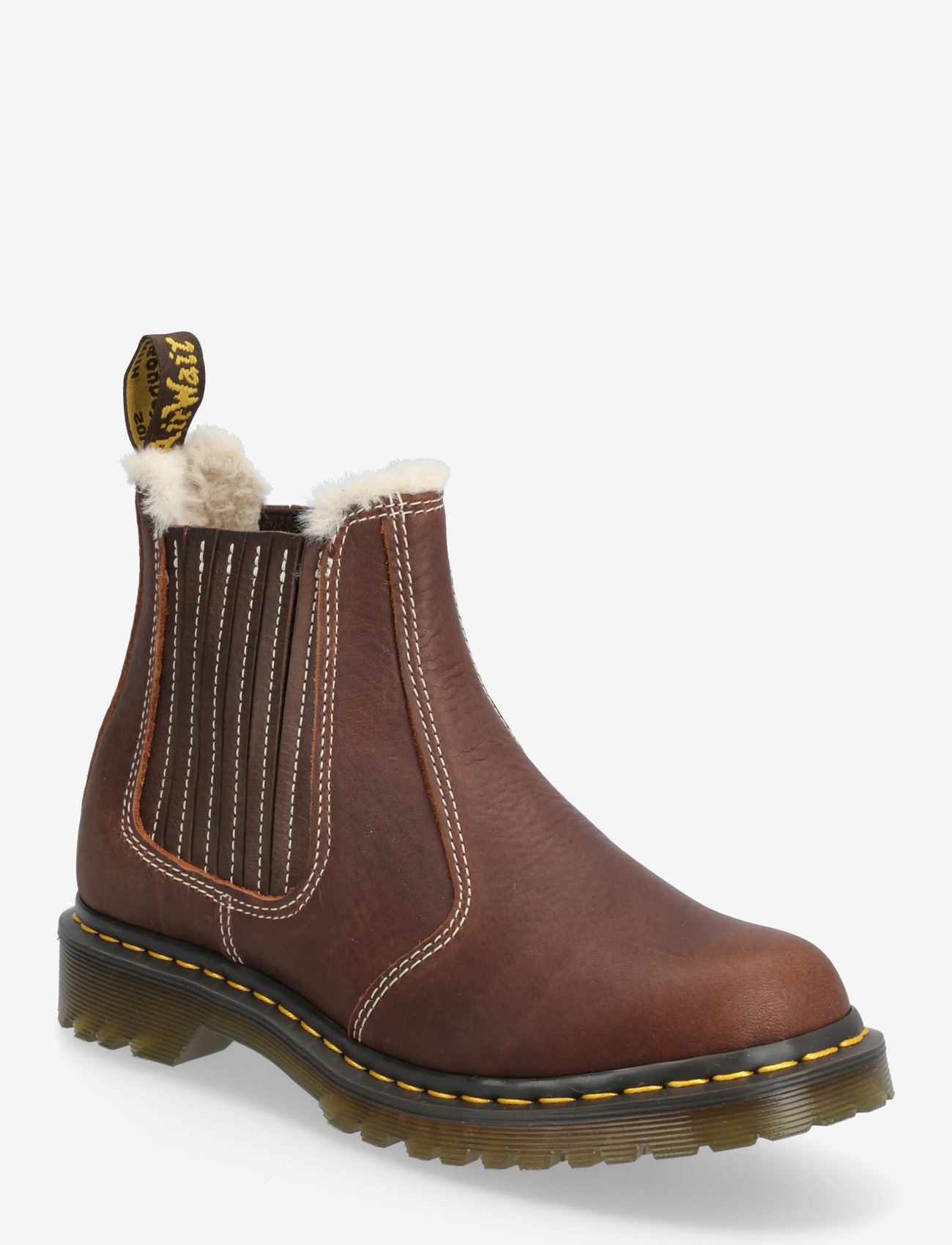 Dr. Martens - 2976 Leonore Ii Dark Brown Grizzly - flade ankelstøvler - brown grizzly - 0