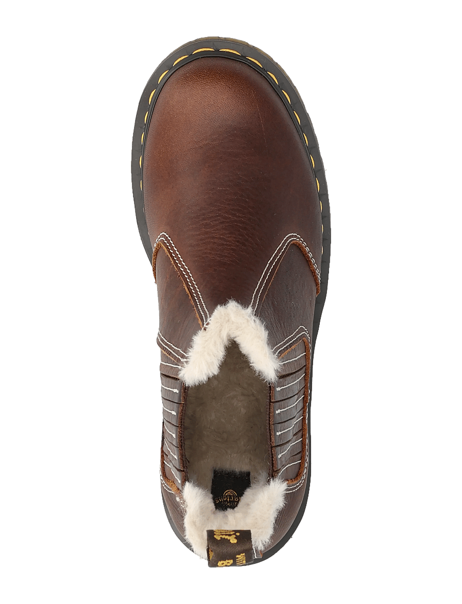 Dr. Martens - 2976 Leonore Ii Dark Brown Grizzly - tasapohjaiset nilkkurit - brown grizzly - 3