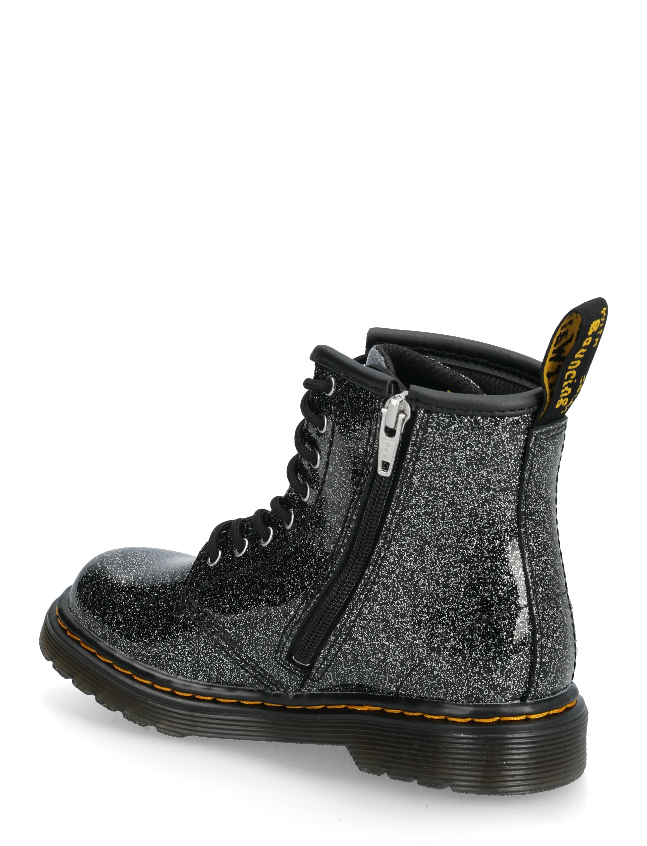 Dr. Martens - 1460 T Black+Silver Nebula Glitter - støvler - black+silver - 2