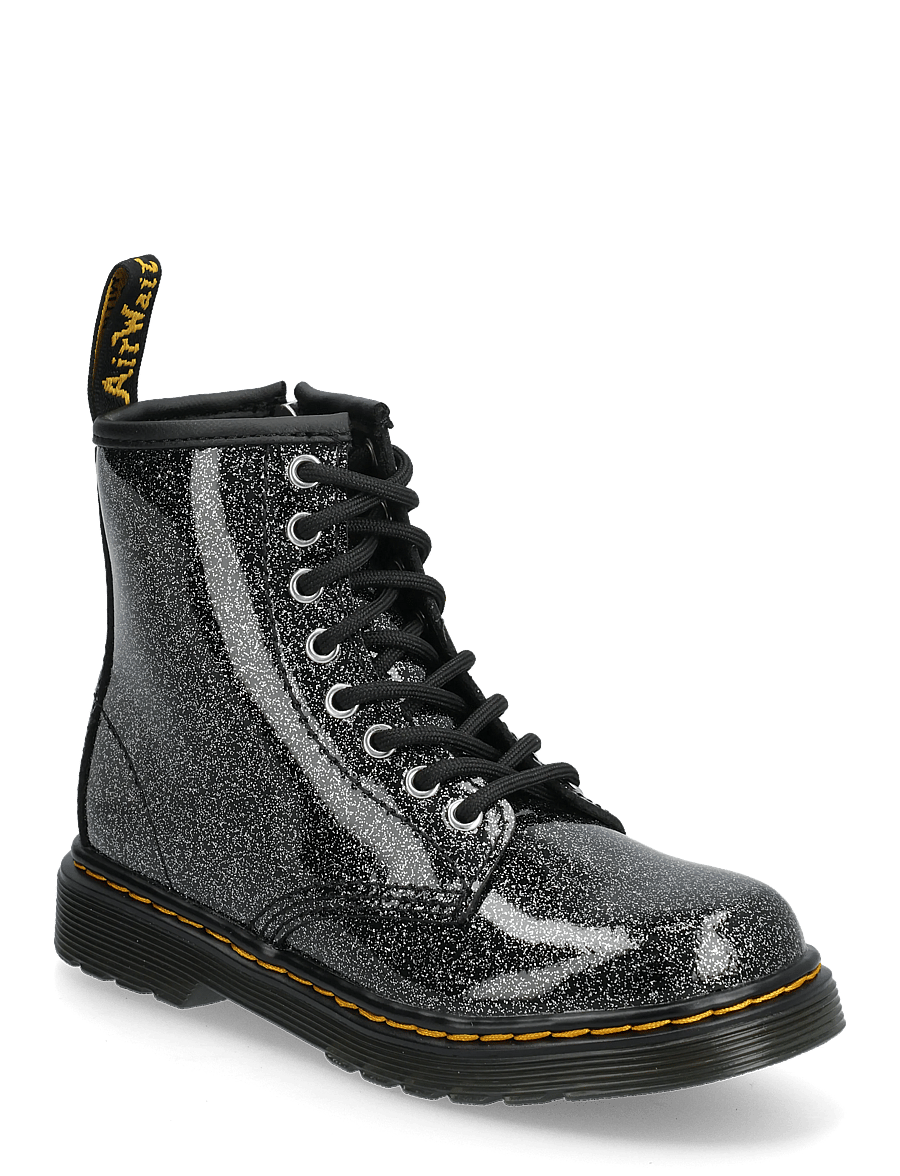 Dr. Martens - 1460 J Black+Silver Nebula Glitter - stiefel - black+silver - 0