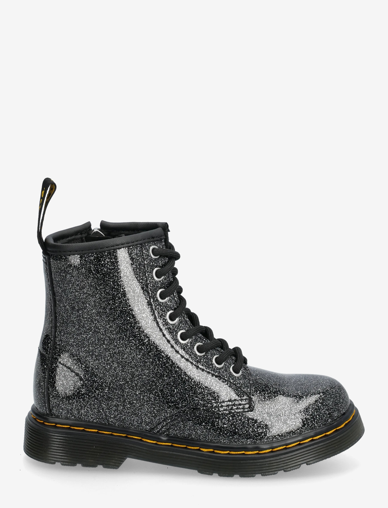 Dr. Martens - 1460 J Black+Silver Nebula Glitter - støvler - black+silver - 1