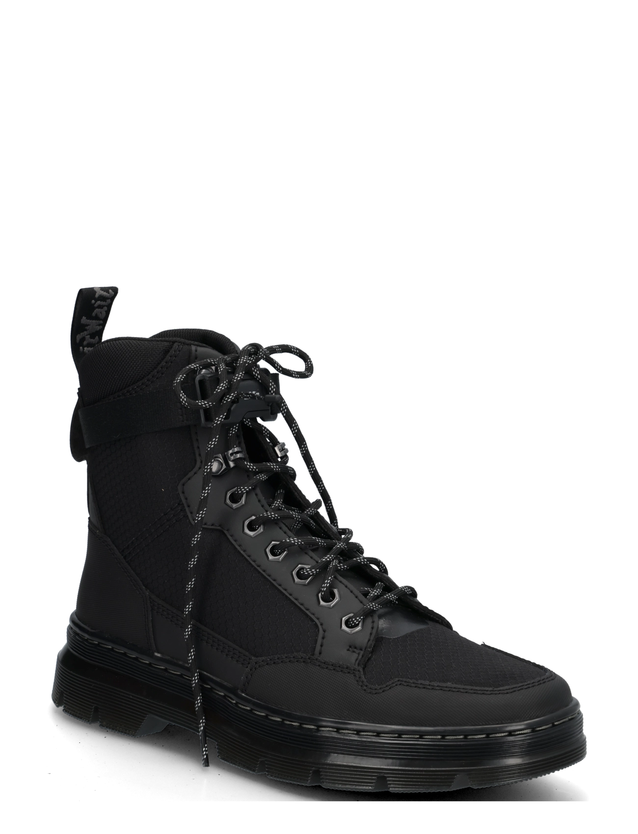 Dr. Martens Combs Tech Mk.02 Black Recycled Hexagon Canvas+Ajax - Schuhe - BLACK / black