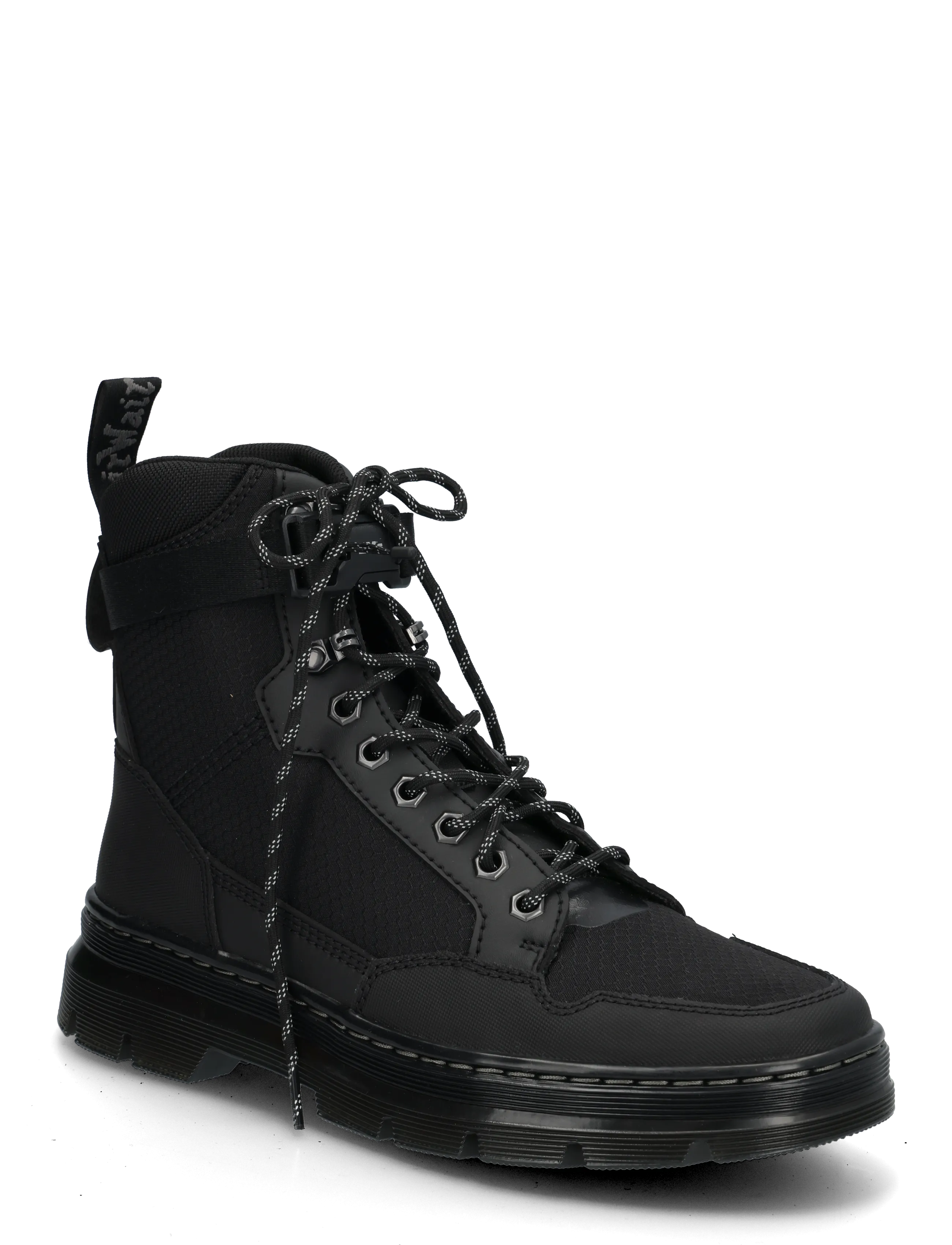 Dr. Martens Combs Tech Mk.02 Black Recycled Hexagon Canvas+Ajax - Shoes - BLACK / black