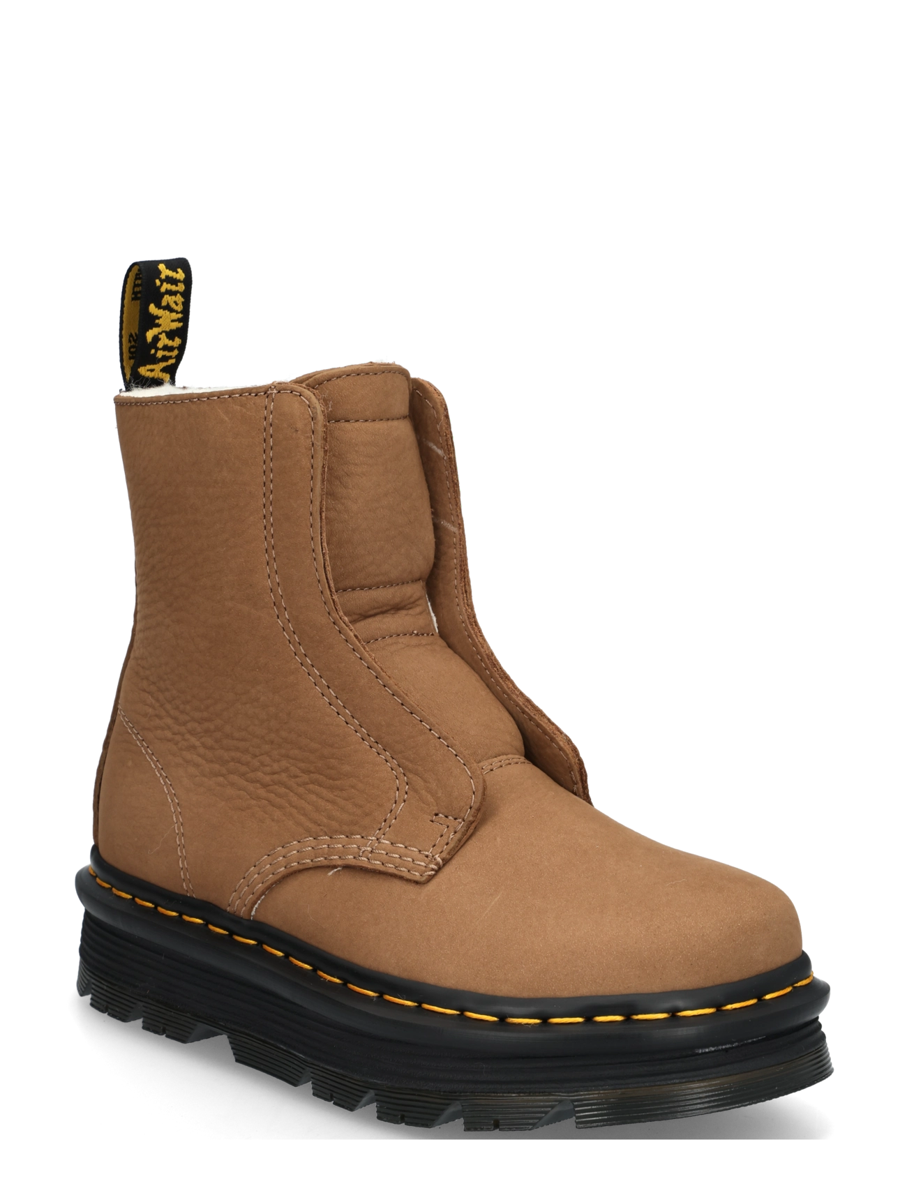 Dr. Martens Zebzag Laceless Wl Cocoa Brown Milled Nubuck Wp - Streetstyle - COCOA BROWN / brown