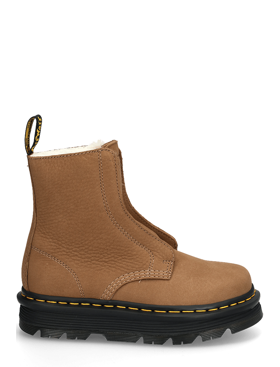 Dr. Martens - Zebzag Laceless Wl Cocoa Brown Milled Nubuck Wp - platta ankelboots - cocoa brown - 2