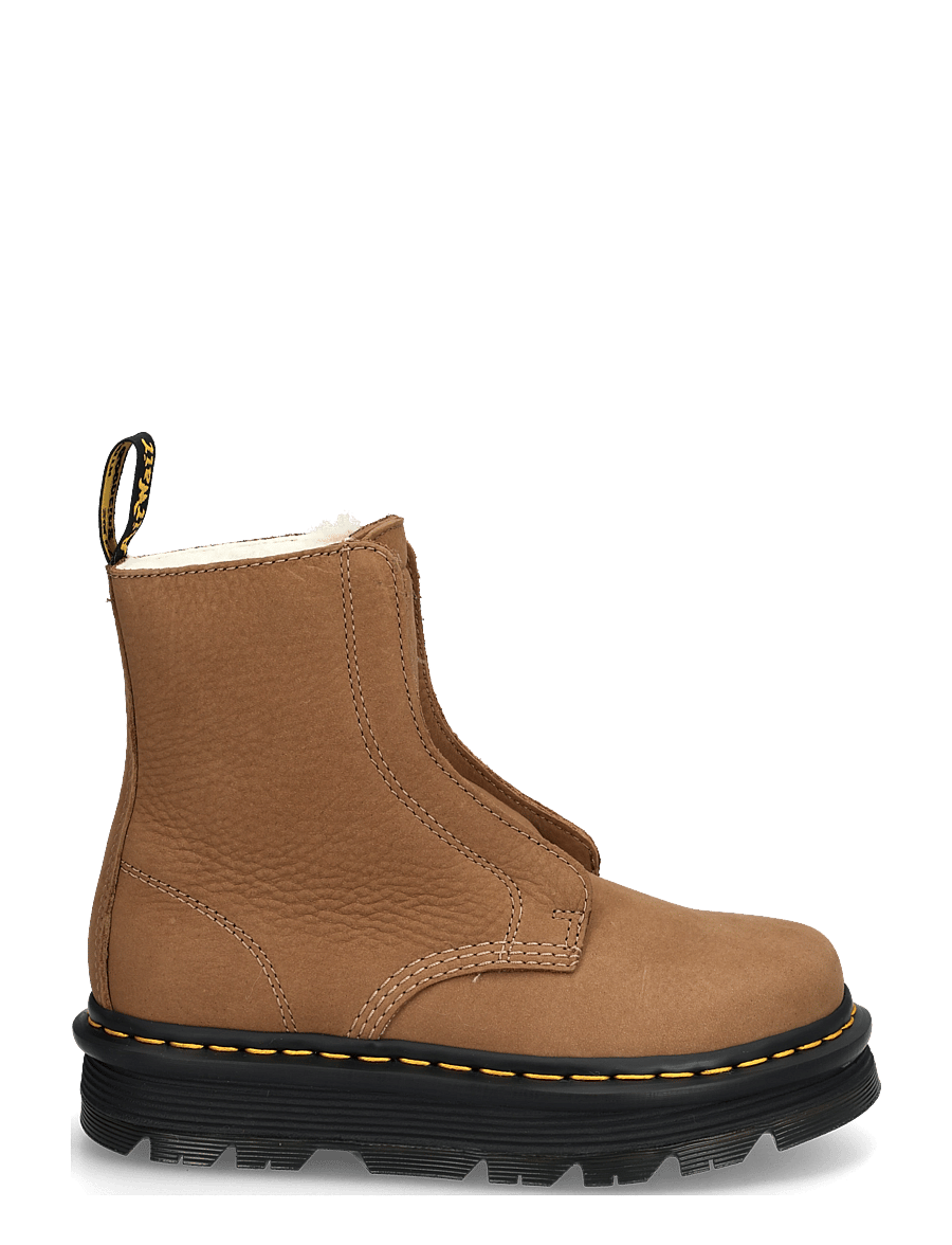 Dr. Martens - Zebzag Laceless Wl Cocoa Brown Milled Nubuck Wp - flat ankle boots - cocoa brown - 2